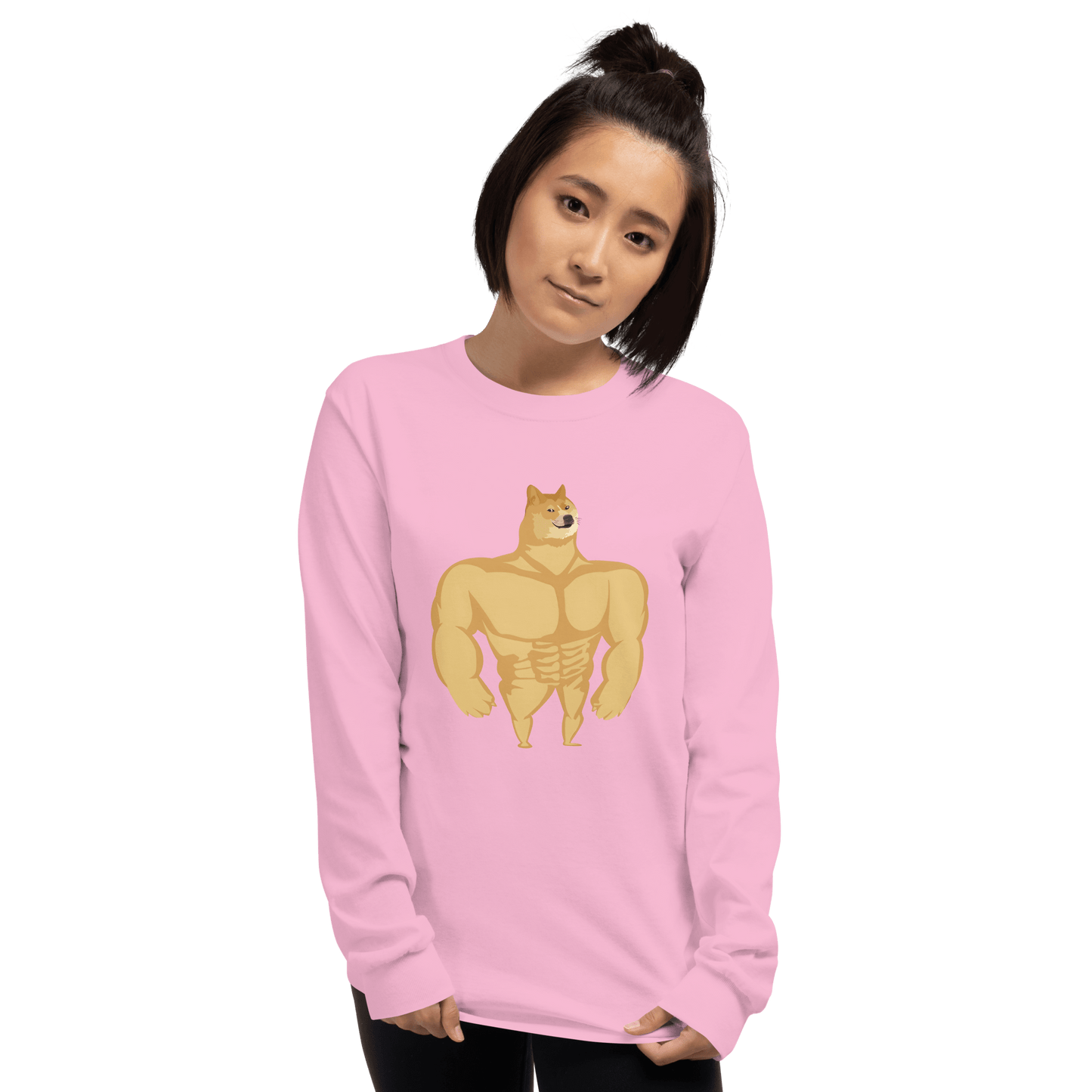 Doge Long Sleeve T-Shirt Meme - Sport Grey | Shirtposting