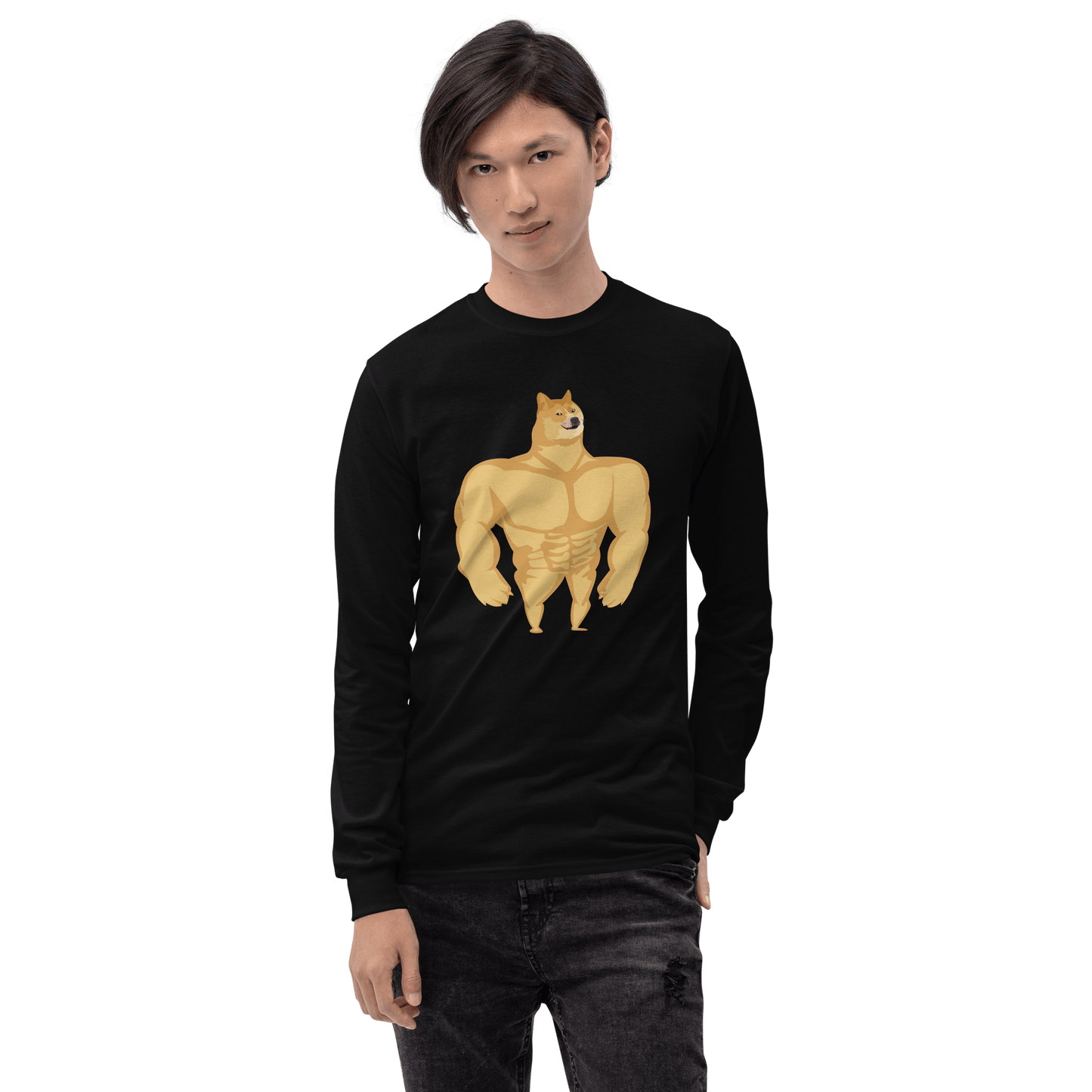 Doge Long Sleeve T-Shirt Meme - Sport Grey | Shirtposting