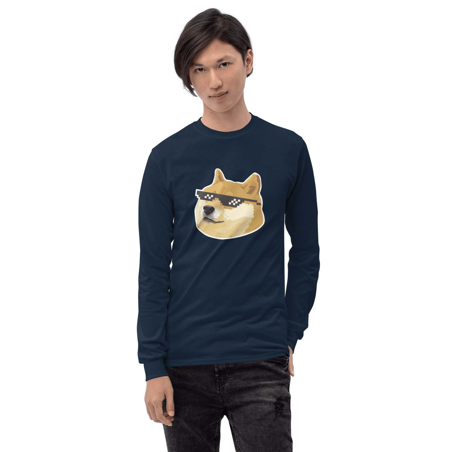 Doge Long Sleeve T-Shirt Meme - Sport Grey | Shirtposting