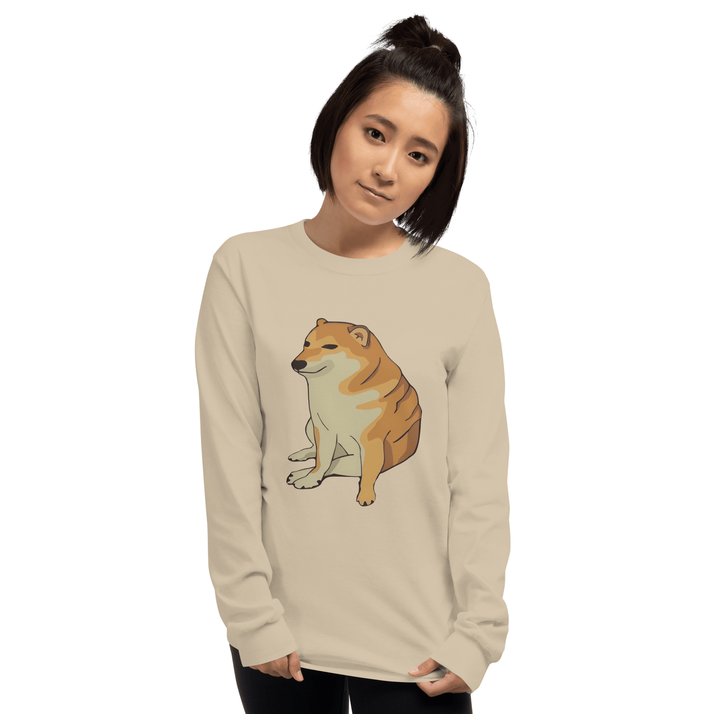 Doge Long Sleeve T-Shirt Meme - Sport Grey | Shirtposting