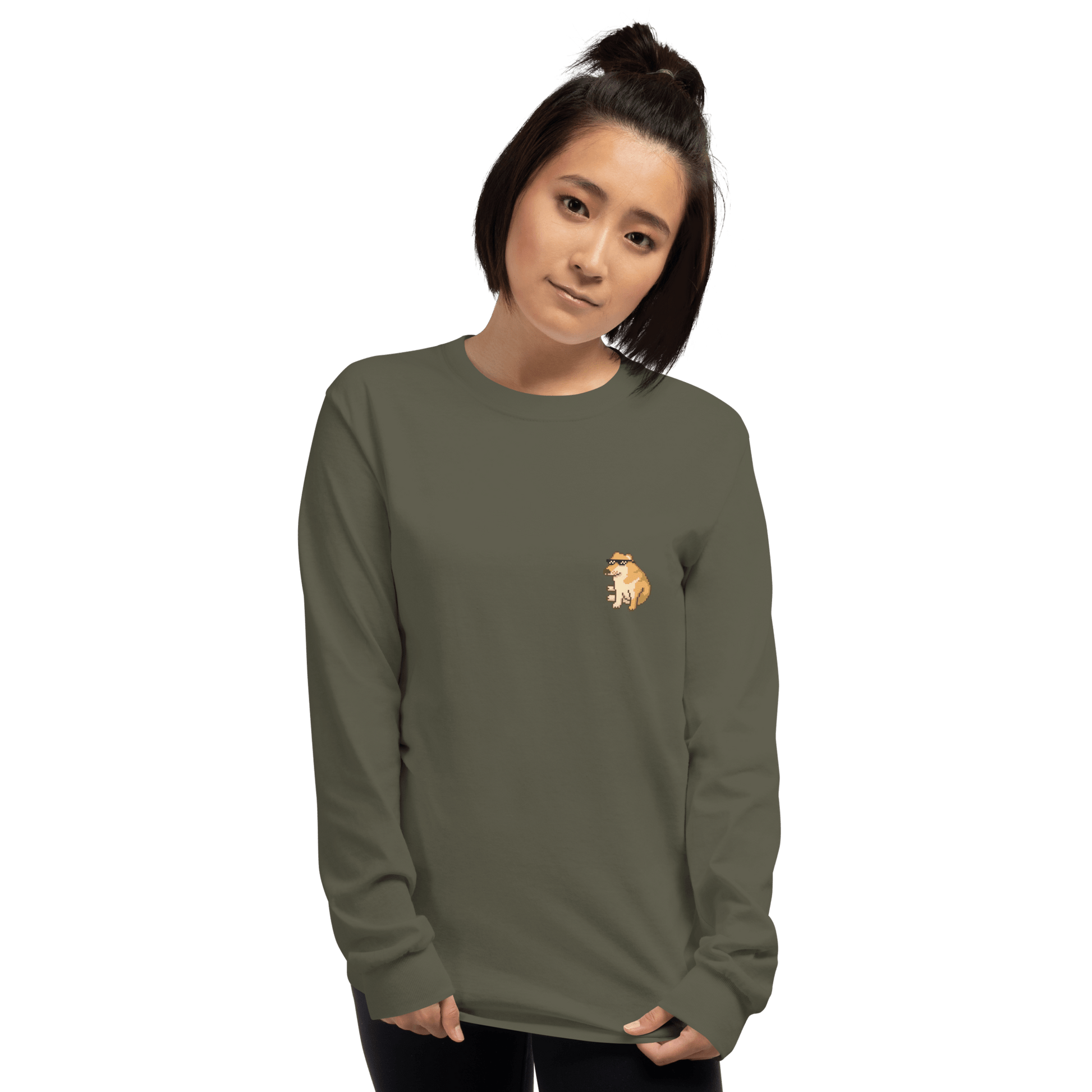 Doge Long Sleeve T-Shirt Meme - Sport Grey | Shirtposting