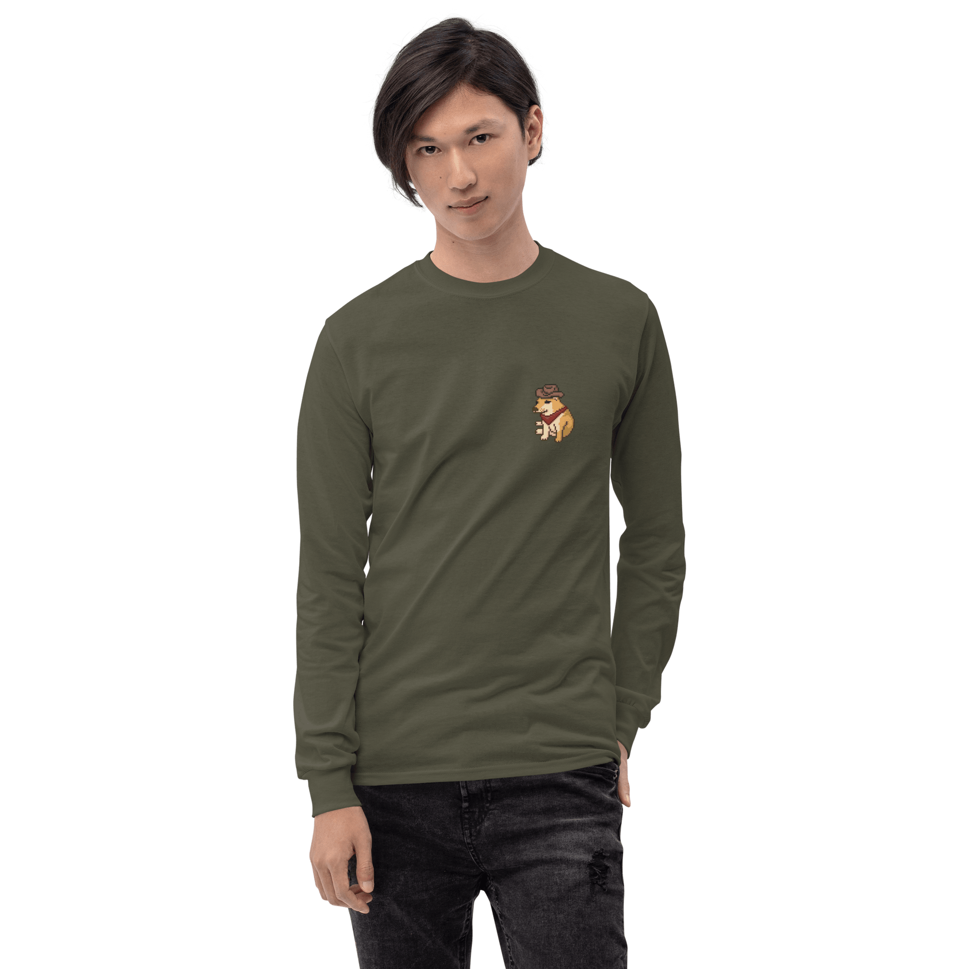 Doge Long Sleeve T-Shirt Meme - Sport Grey | Shirtposting