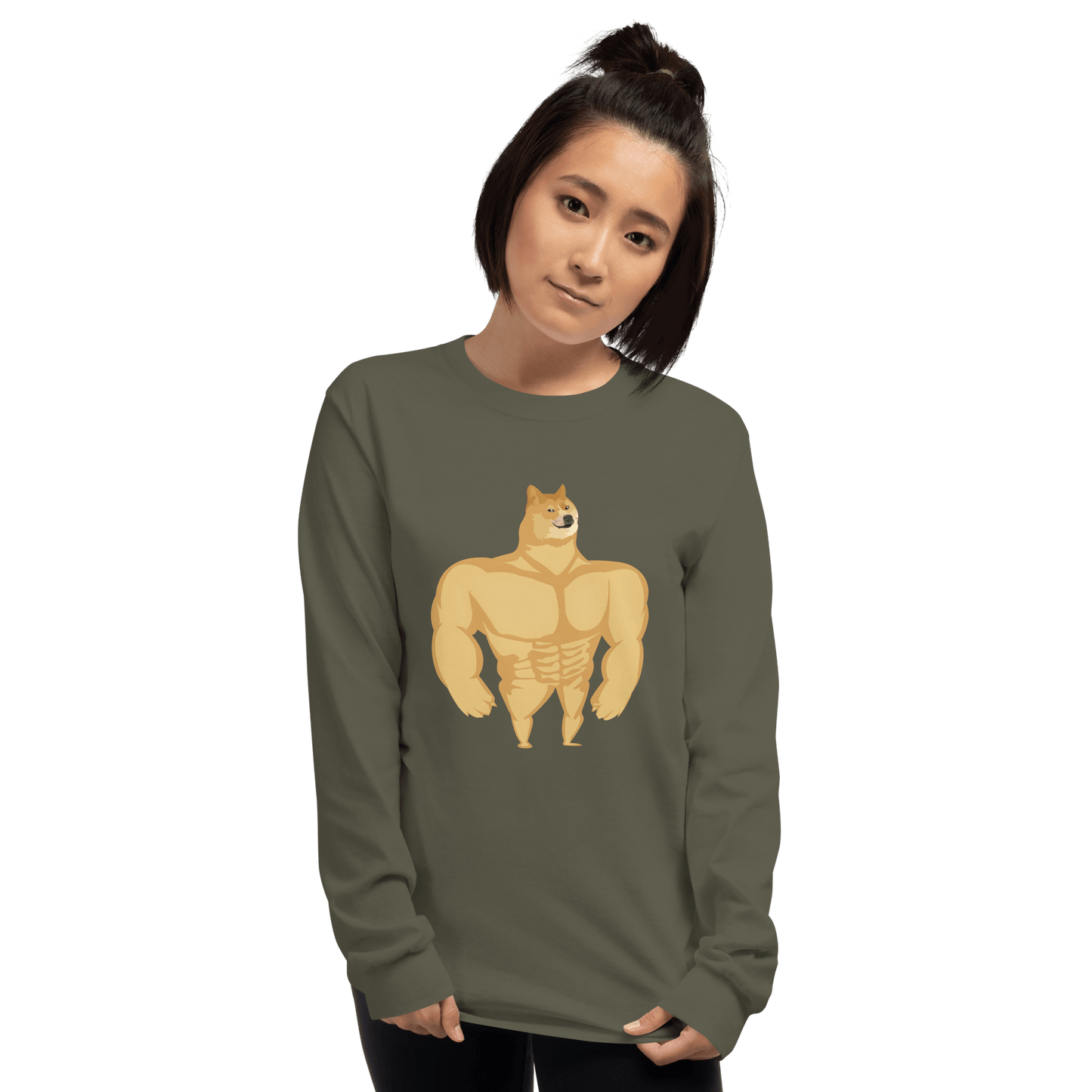 Doge Long Sleeve T-Shirt Meme - Sport Grey | Shirtposting