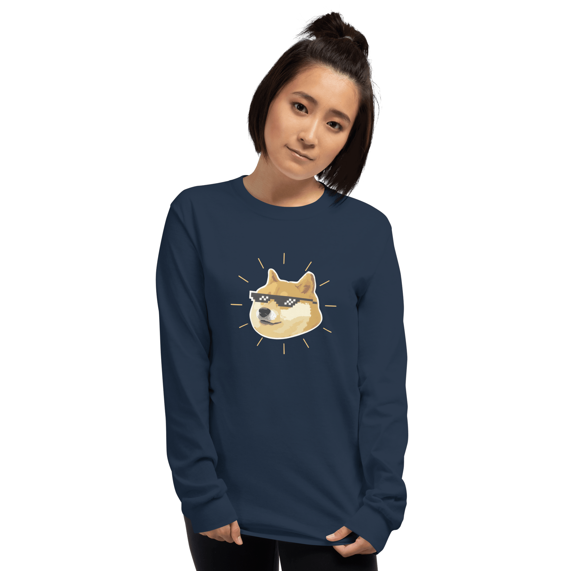 Doge Long Sleeve T-Shirt Meme - Sport Grey | Shirtposting