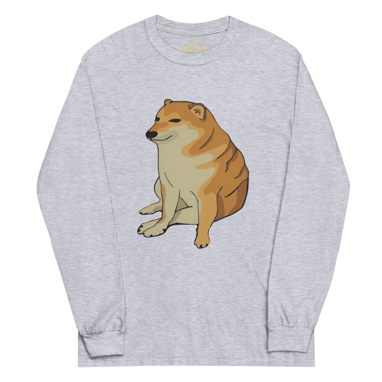 Doge Long Sleeve T-Shirt Meme - Sport Grey | Shirtposting