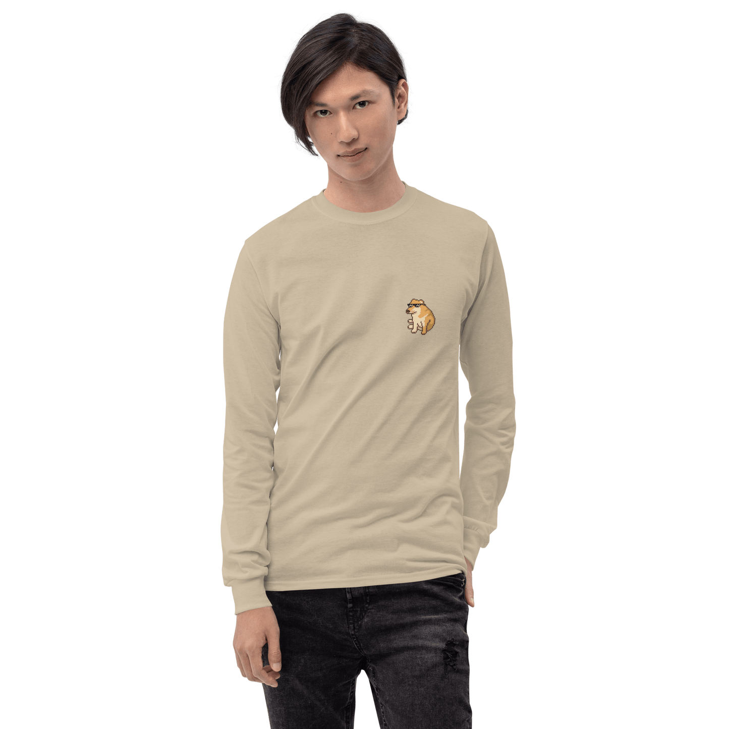 Doge Long Sleeve T-Shirt Meme - Sport Grey | Shirtposting