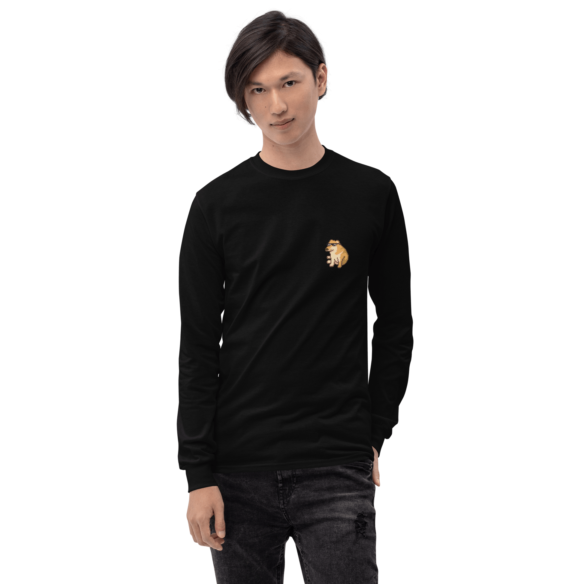 Doge Long Sleeve T-Shirt Meme - Sport Grey | Shirtposting
