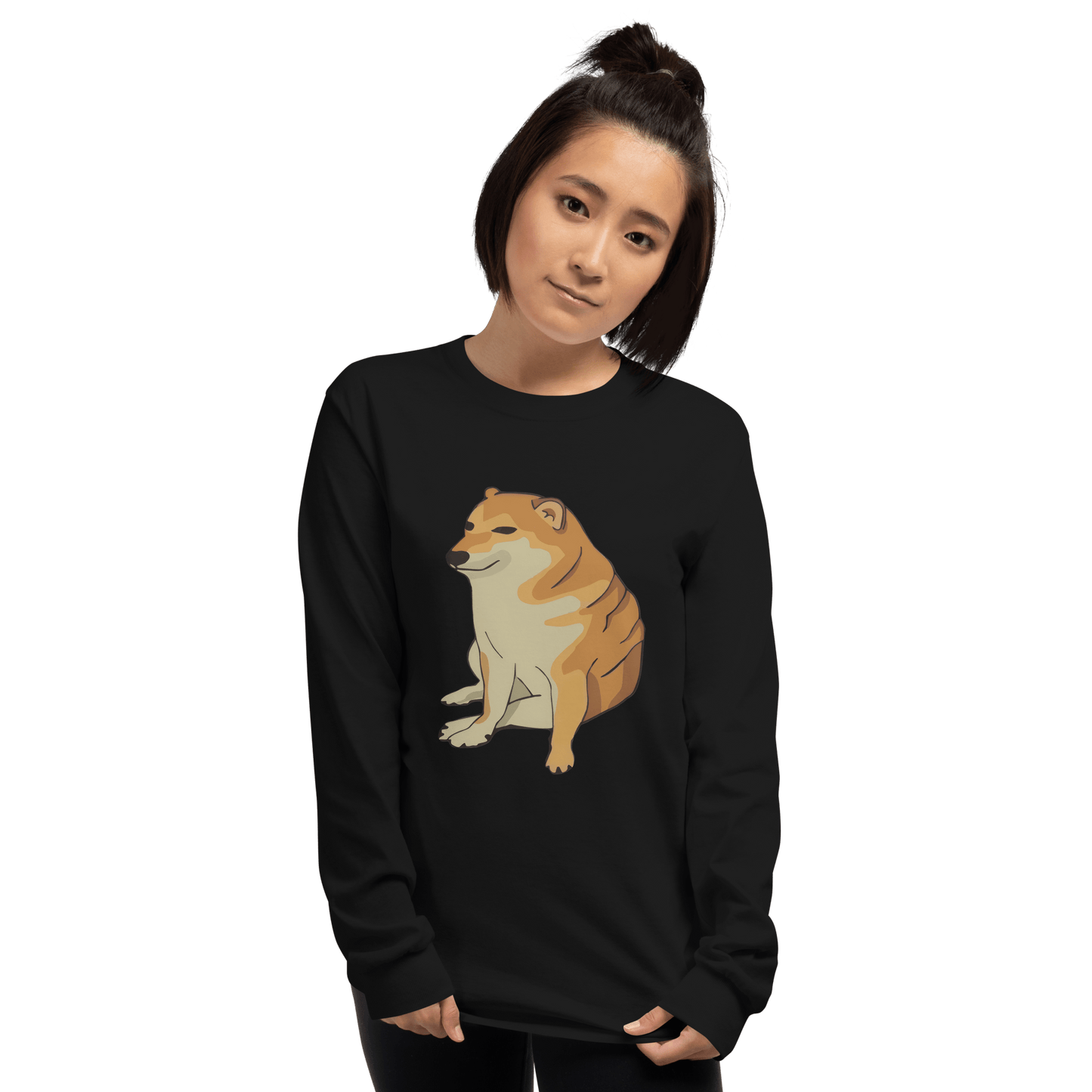 Doge Long Sleeve T-Shirt Meme - Sport Grey | Shirtposting
