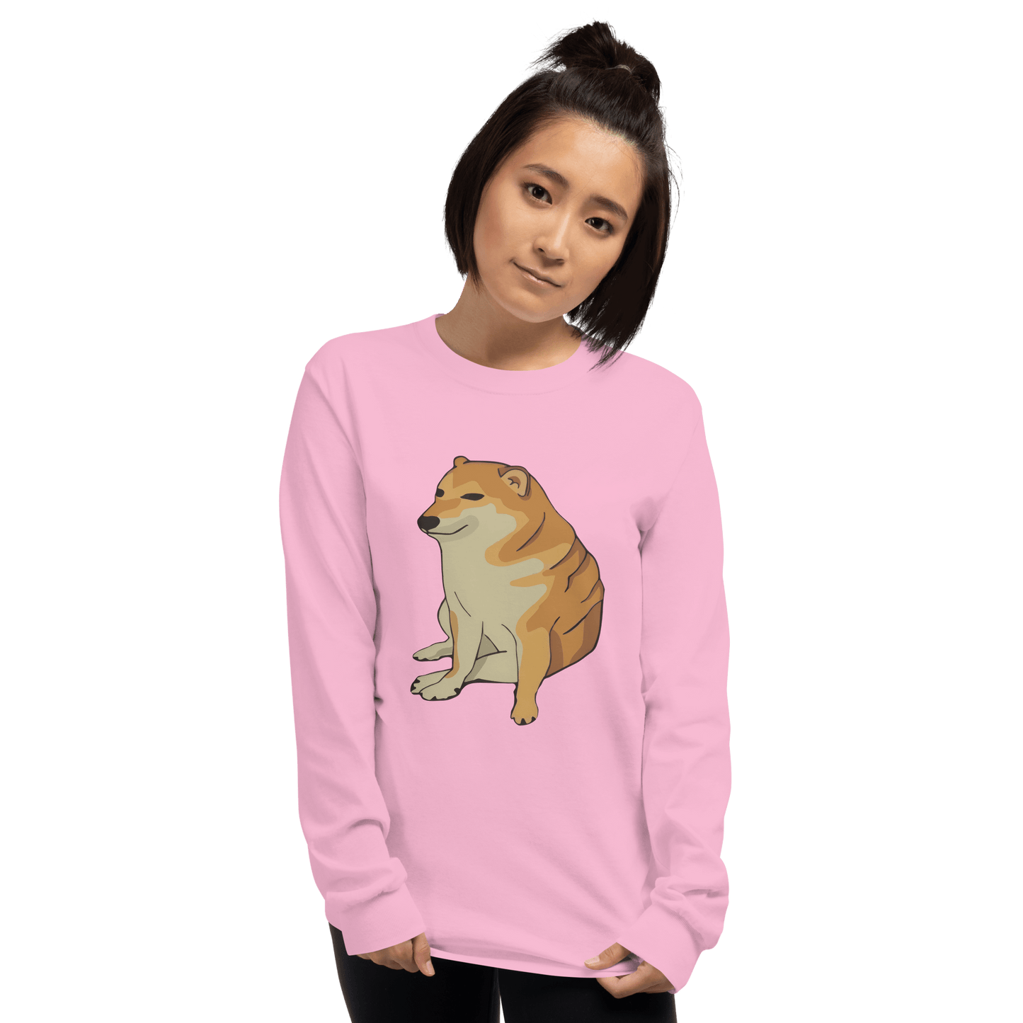 Doge Long Sleeve T-Shirt Meme - Sport Grey | Shirtposting