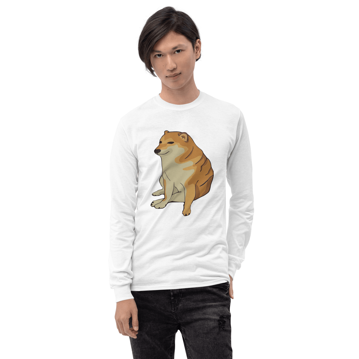 Doge Long Sleeve T-Shirt Meme - Sport Grey | Shirtposting