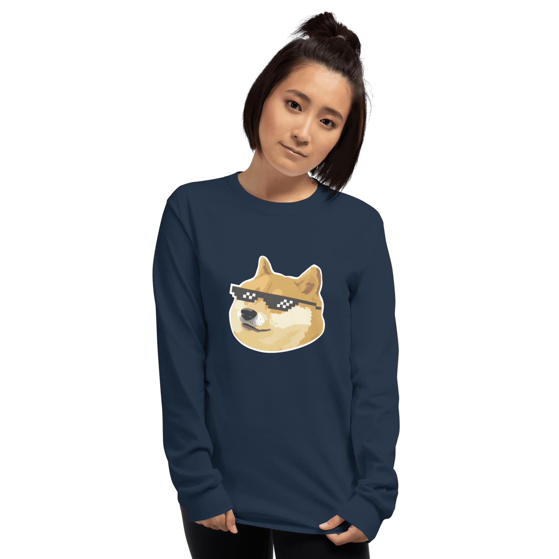 Doge Long Sleeve T-Shirt Meme - Sport Grey | Shirtposting