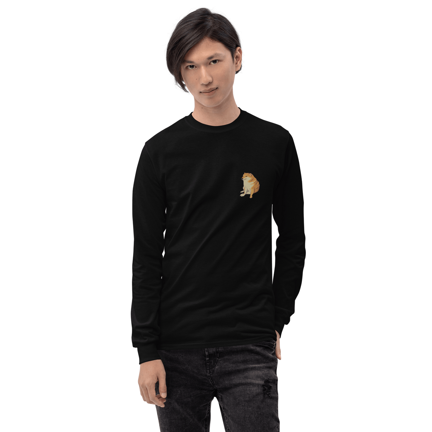 Doge Long Sleeve T-Shirt Meme - Sport Grey | Shirtposting