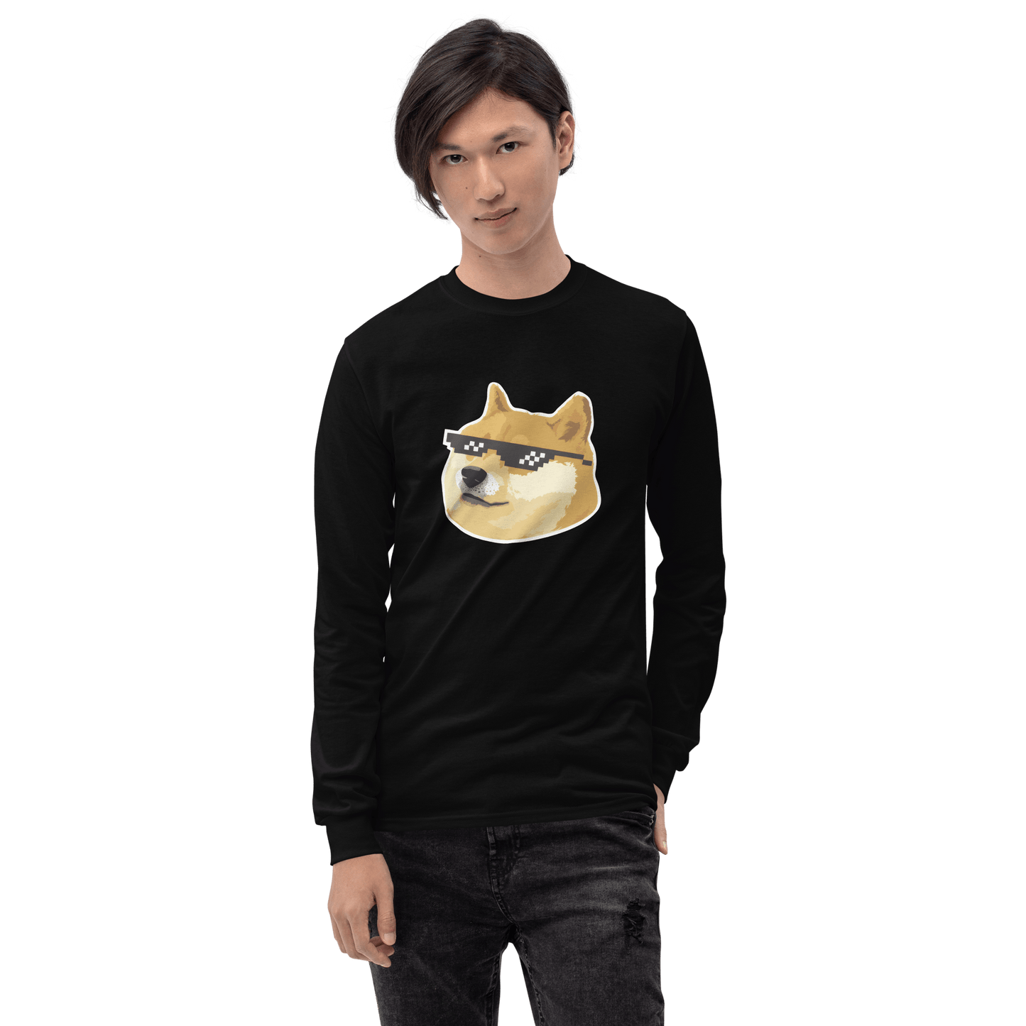 Doge Long Sleeve T-Shirt Meme - Sport Grey | Shirtposting