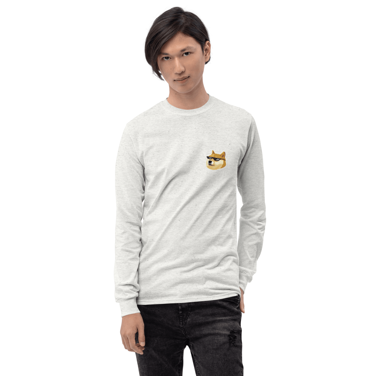Doge Long Sleeve T-Shirt Meme - Sport Grey | Shirtposting