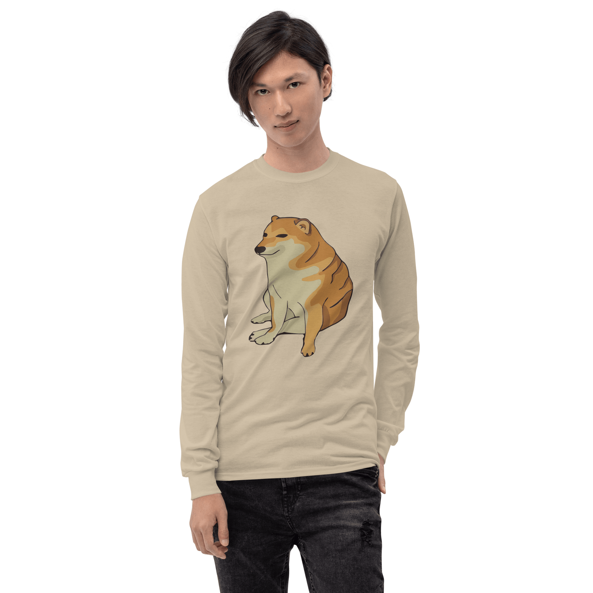 Doge Long Sleeve T-Shirt Meme - Sport Grey | Shirtposting