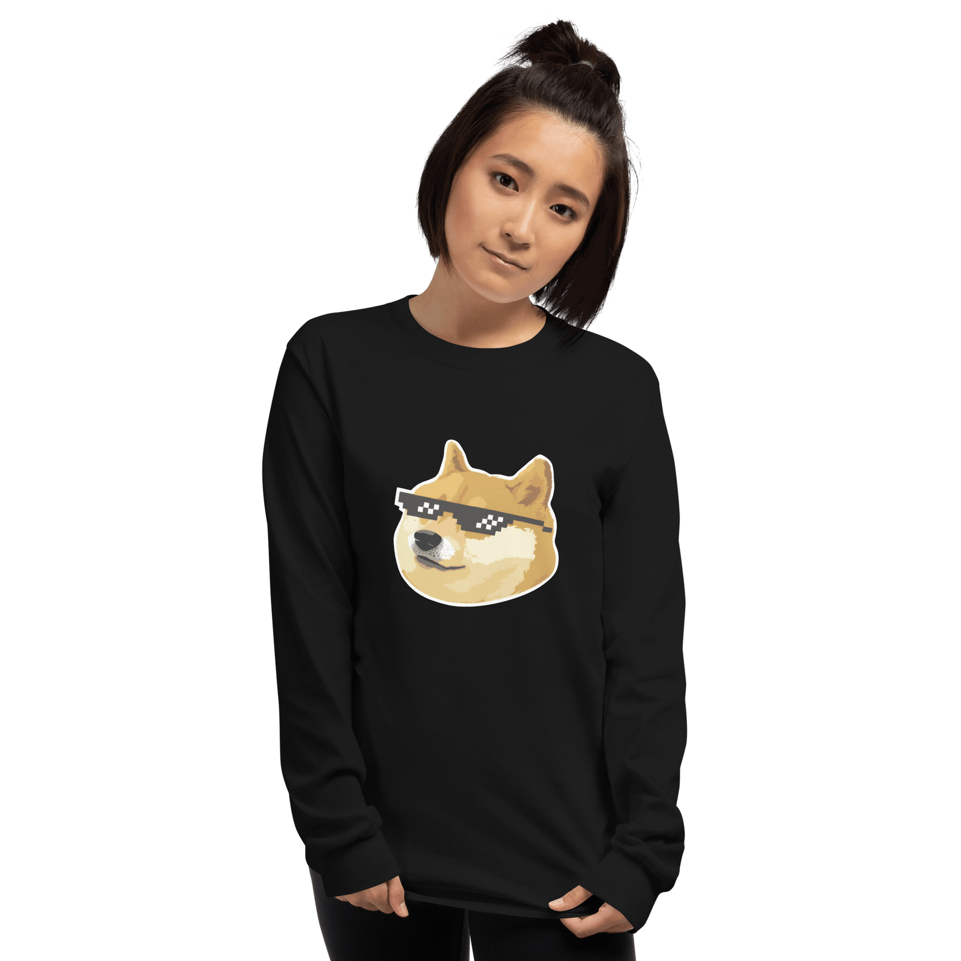 Doge Long Sleeve T-Shirt Meme - Sport Grey | Shirtposting