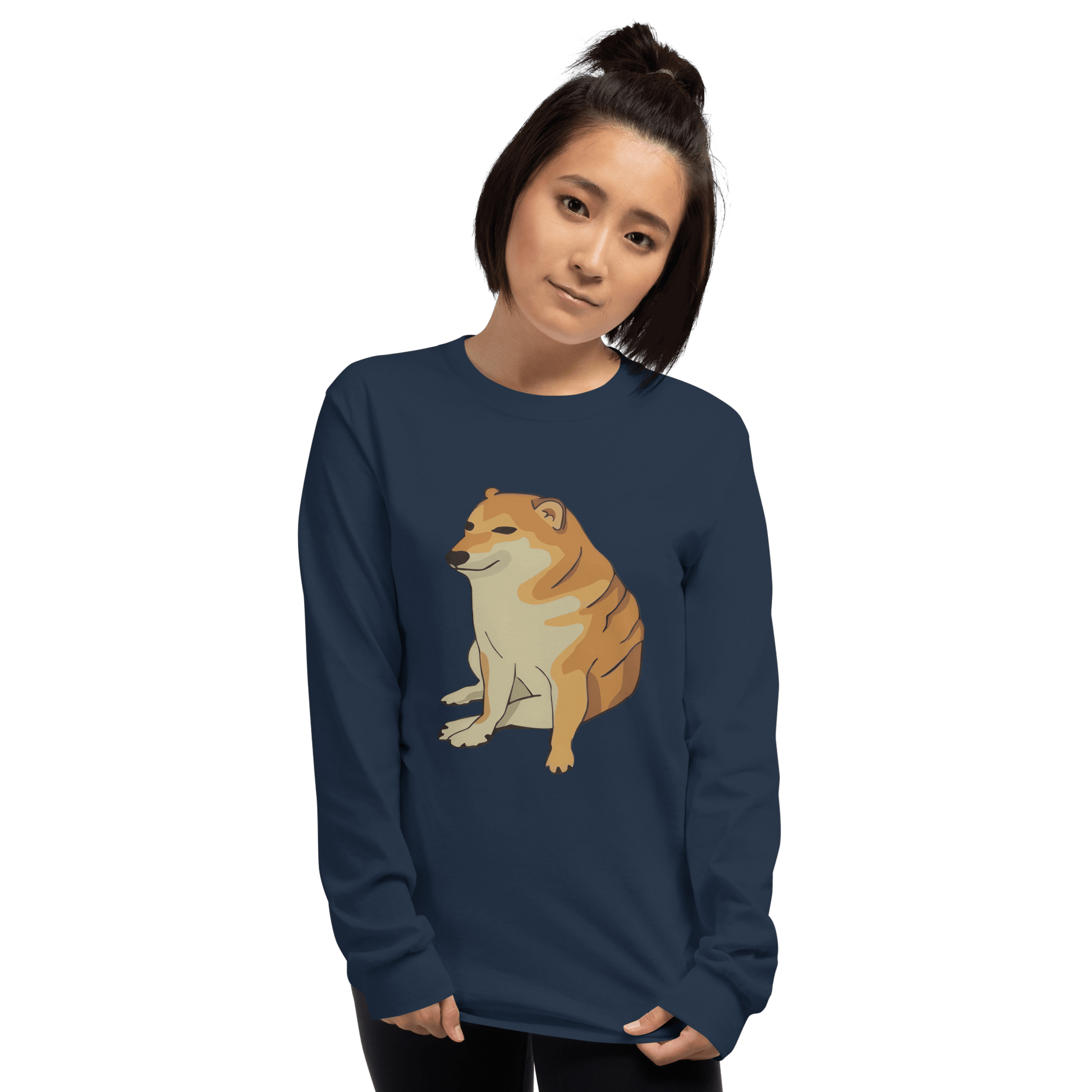 Doge Long Sleeve T-Shirt Meme - Sport Grey | Shirtposting