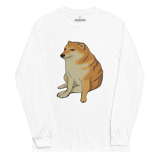 Doge Long Sleeve T-Shirt Meme - White | Shirtposting