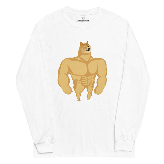 Doge Long Sleeve T-Shirt Meme - White | Shirtposting