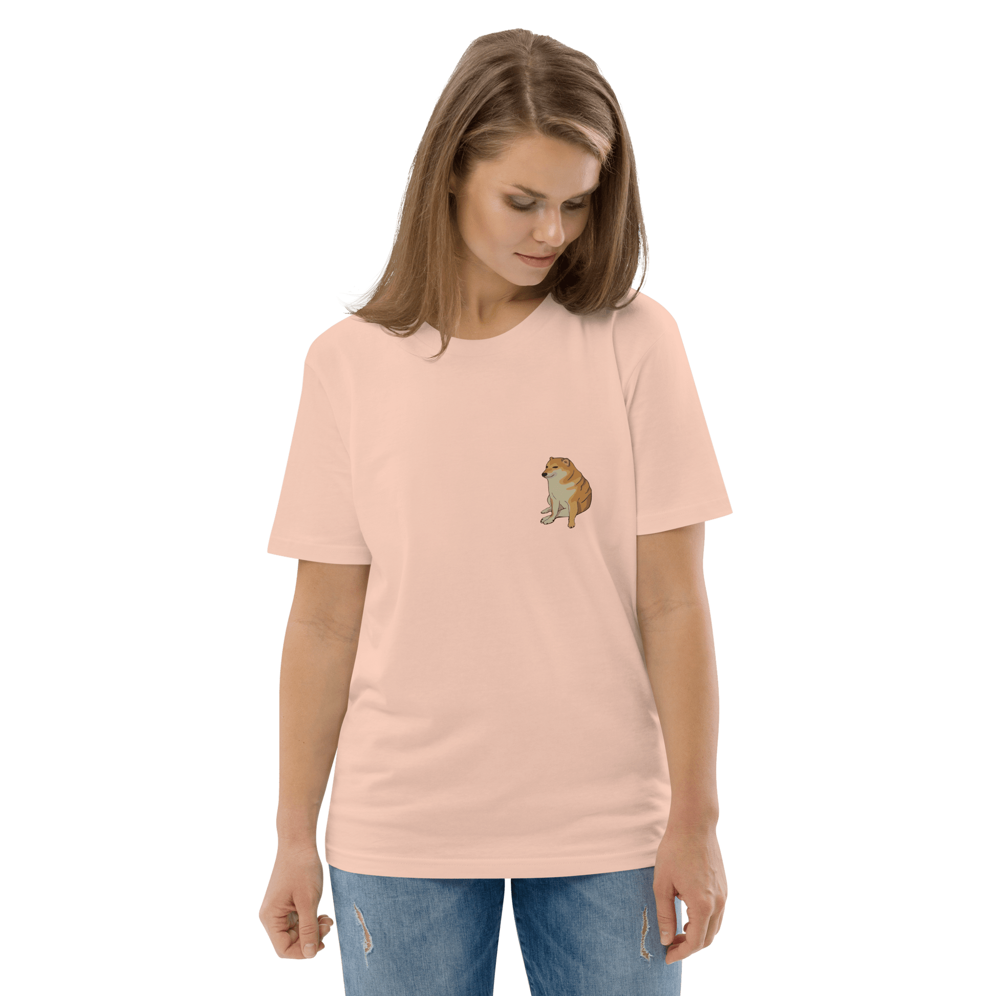 Doge Premium Organic T-Shirt Meme - Cotton Pink | Shirtposting