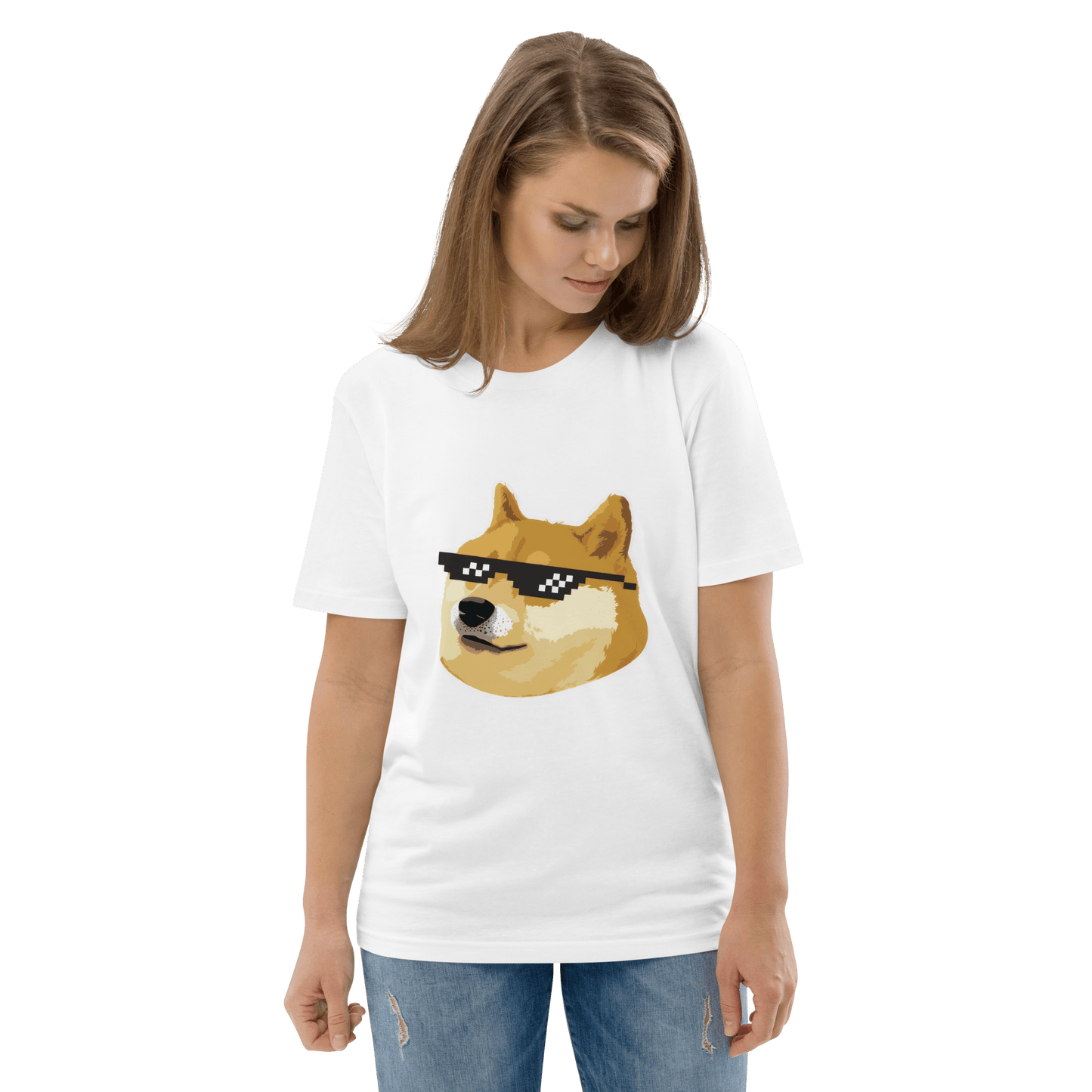 Doge Premium Organic T-Shirt Meme - Cotton Pink | Shirtposting