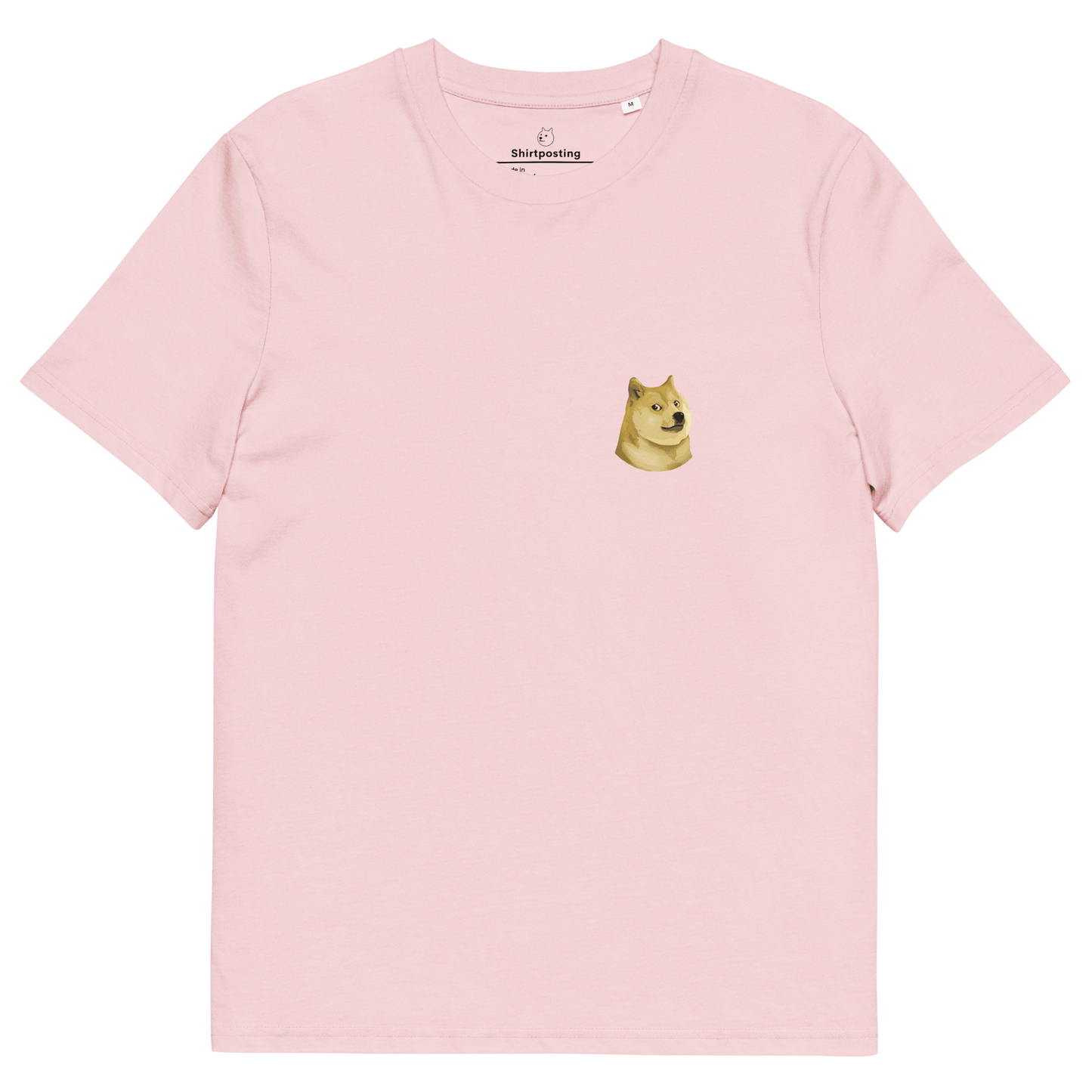 Doge Premium Organic T-Shirt Meme - Cotton Pink | Shirtposting