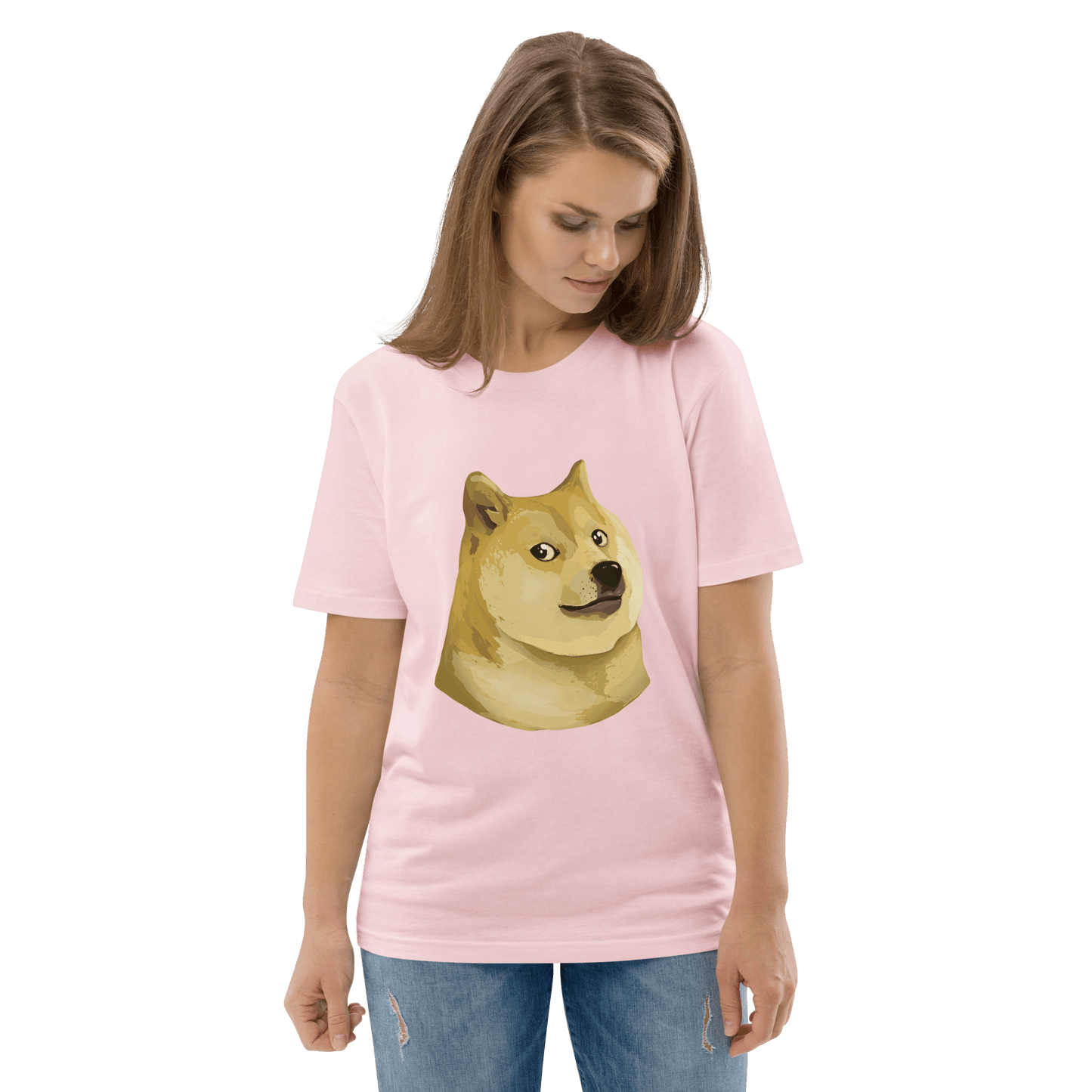 Doge Premium Organic T-Shirt Meme - Cotton Pink | Shirtposting