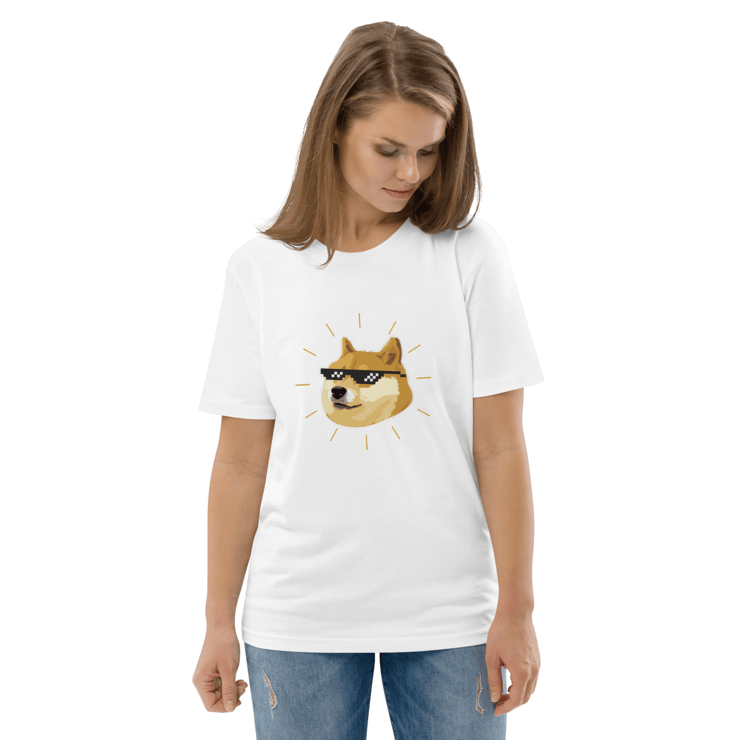 Doge Premium Organic T-Shirt Meme - Cotton Pink | Shirtposting