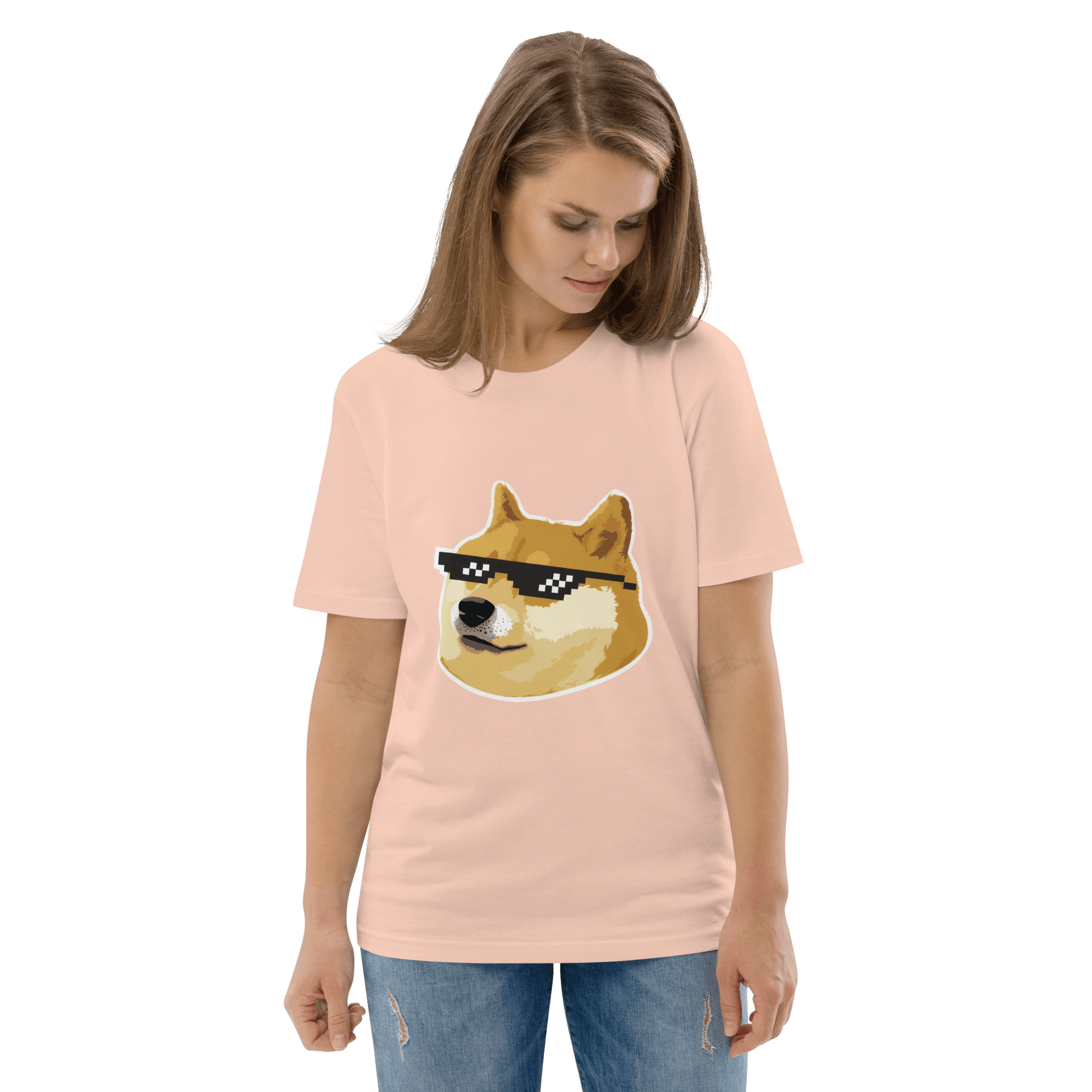 Doge Premium Organic T-Shirt Meme - Cotton Pink | Shirtposting