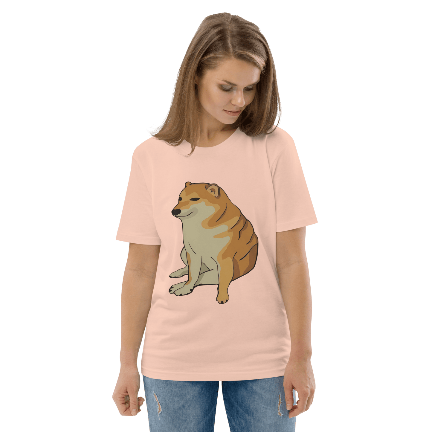 Doge Premium Organic T-Shirt Meme - Cotton Pink | Shirtposting