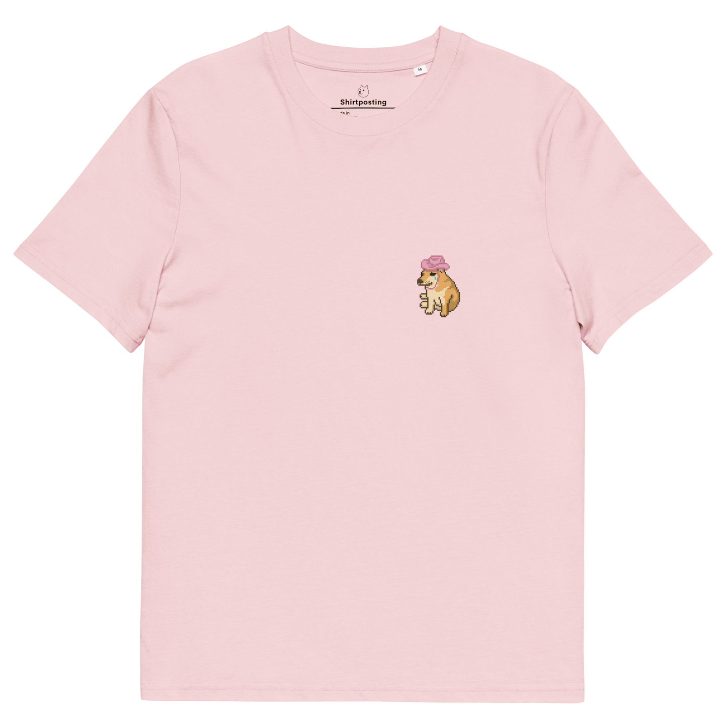 Doge Premium Organic T-Shirt Meme - Cotton Pink | Shirtposting