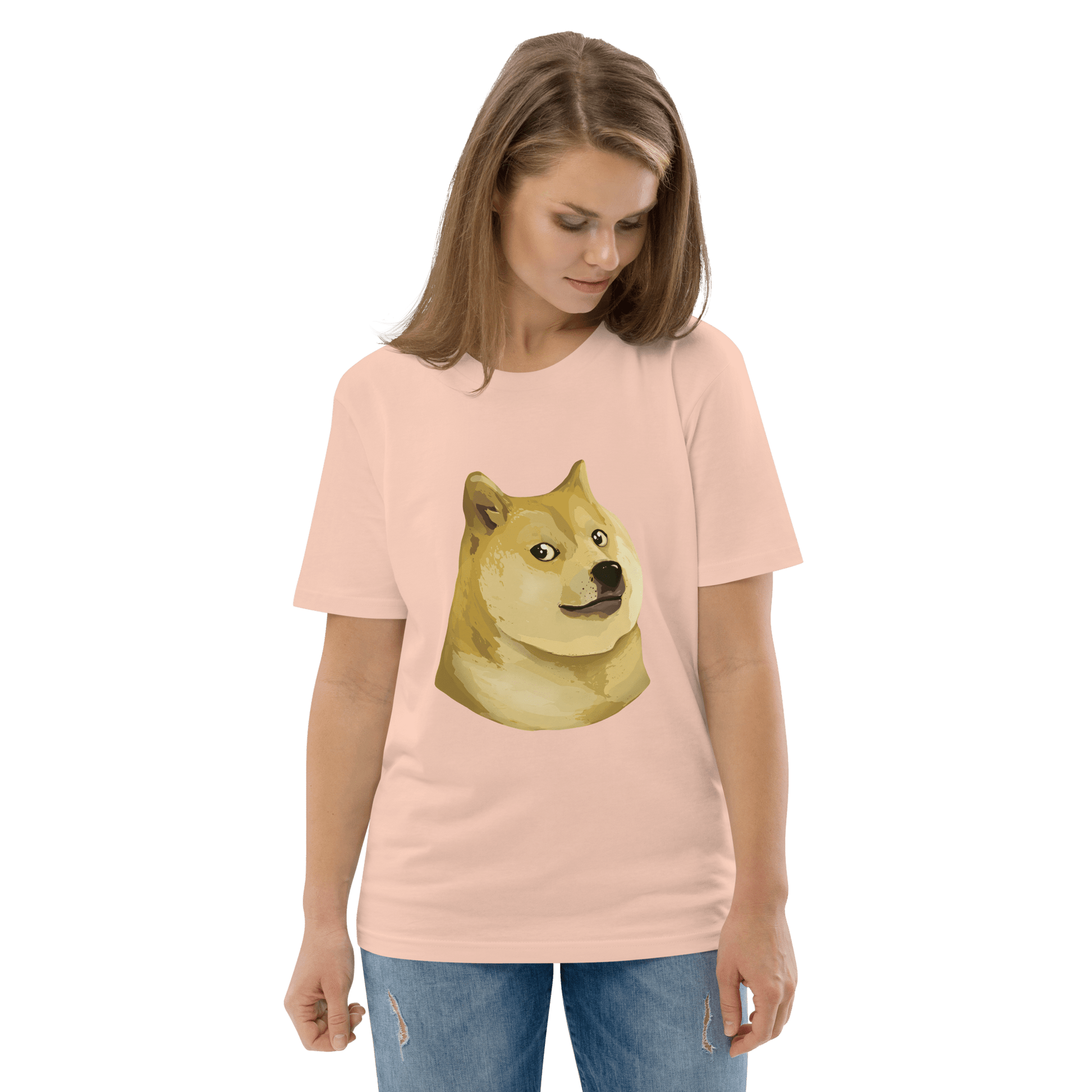 Doge Premium Organic T-Shirt Meme - Cotton Pink | Shirtposting