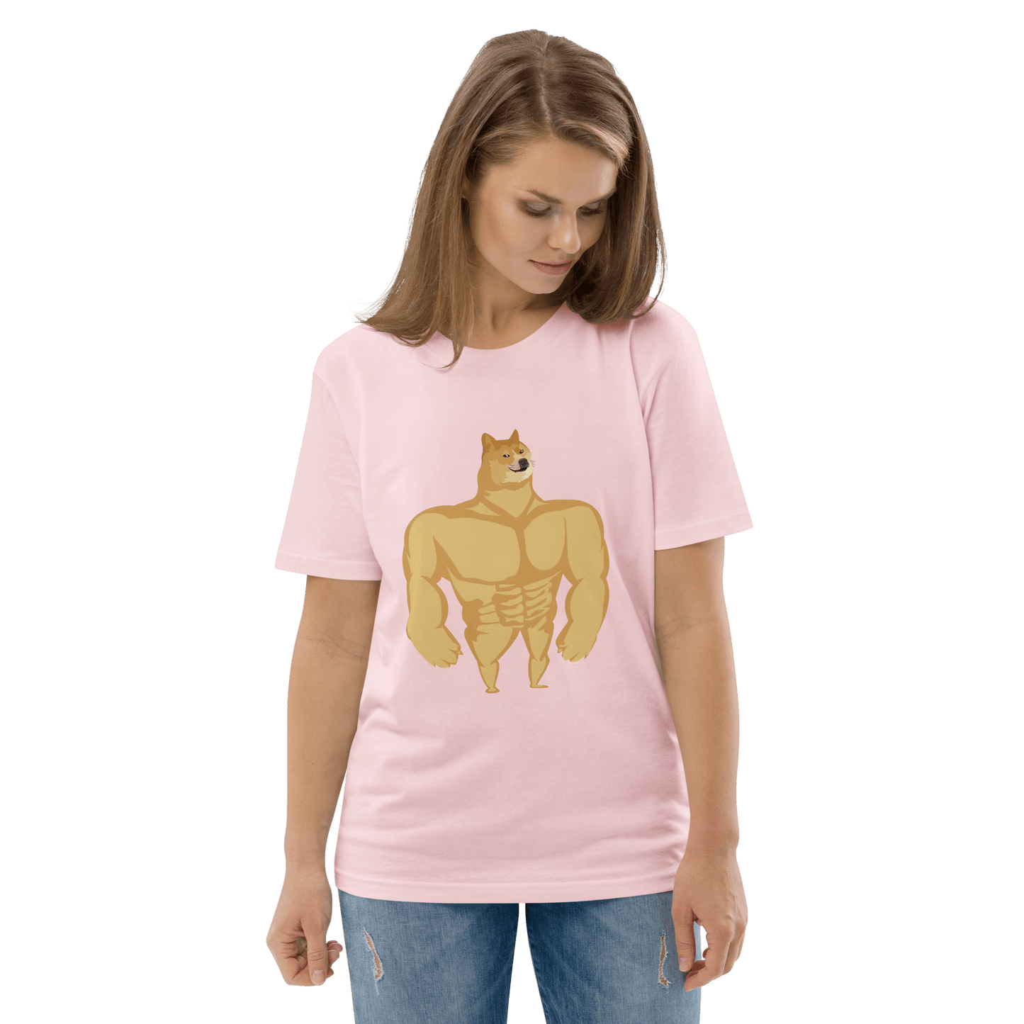 Doge Premium Organic T-Shirt Meme - Cotton Pink | Shirtposting