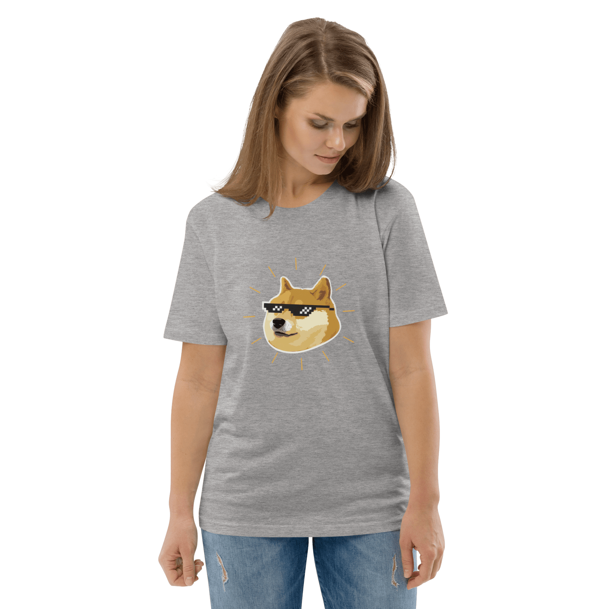 Doge Premium Organic T-Shirt Meme - Cotton Pink | Shirtposting