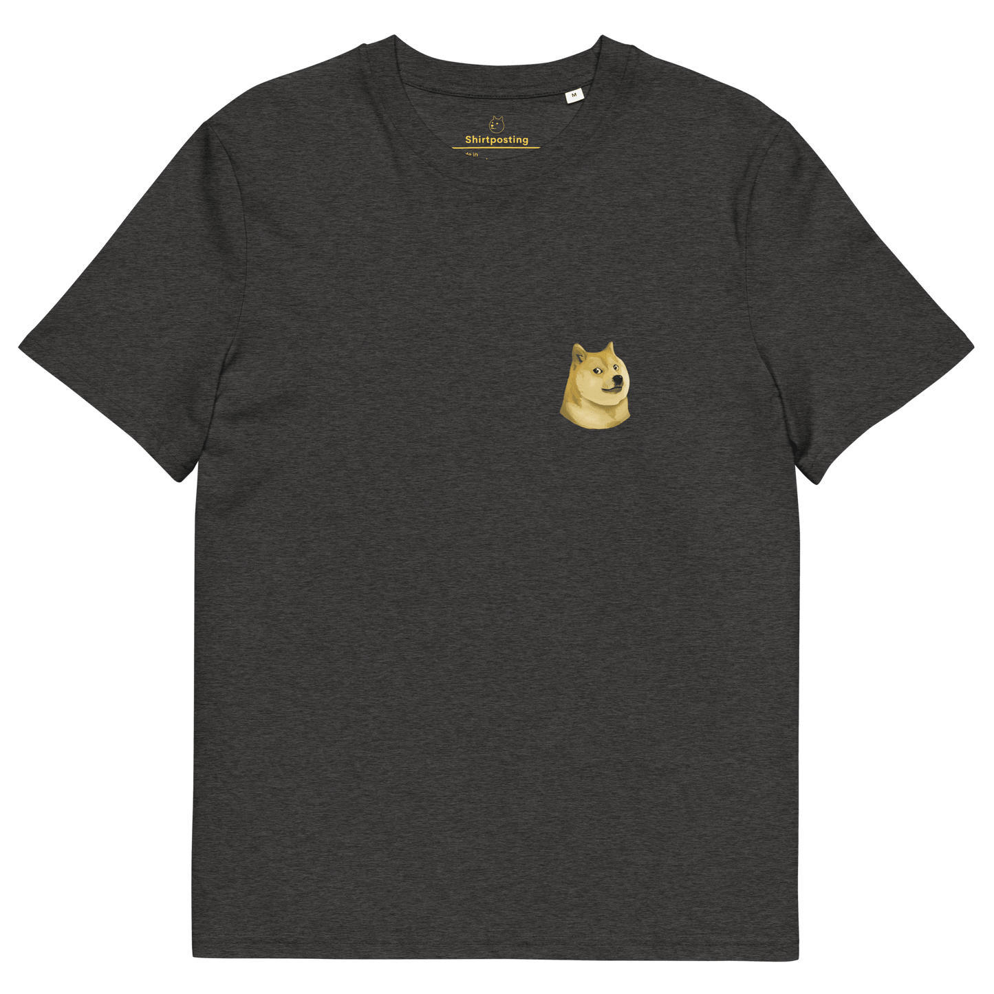 Doge Premium Organic T-Shirt Meme - Dark Heather Grey | Shirtposting