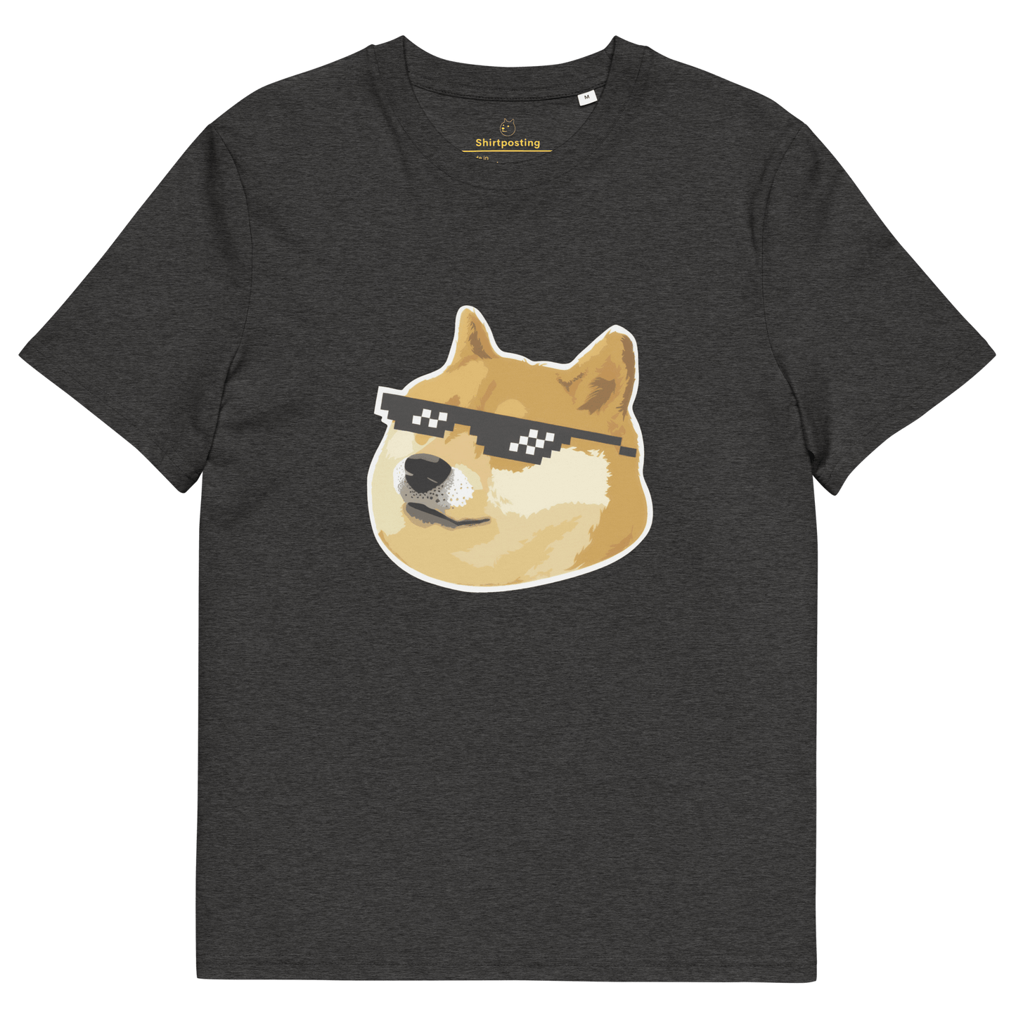 Doge Premium Organic T-Shirt Meme - Dark Heather Grey | Shirtposting