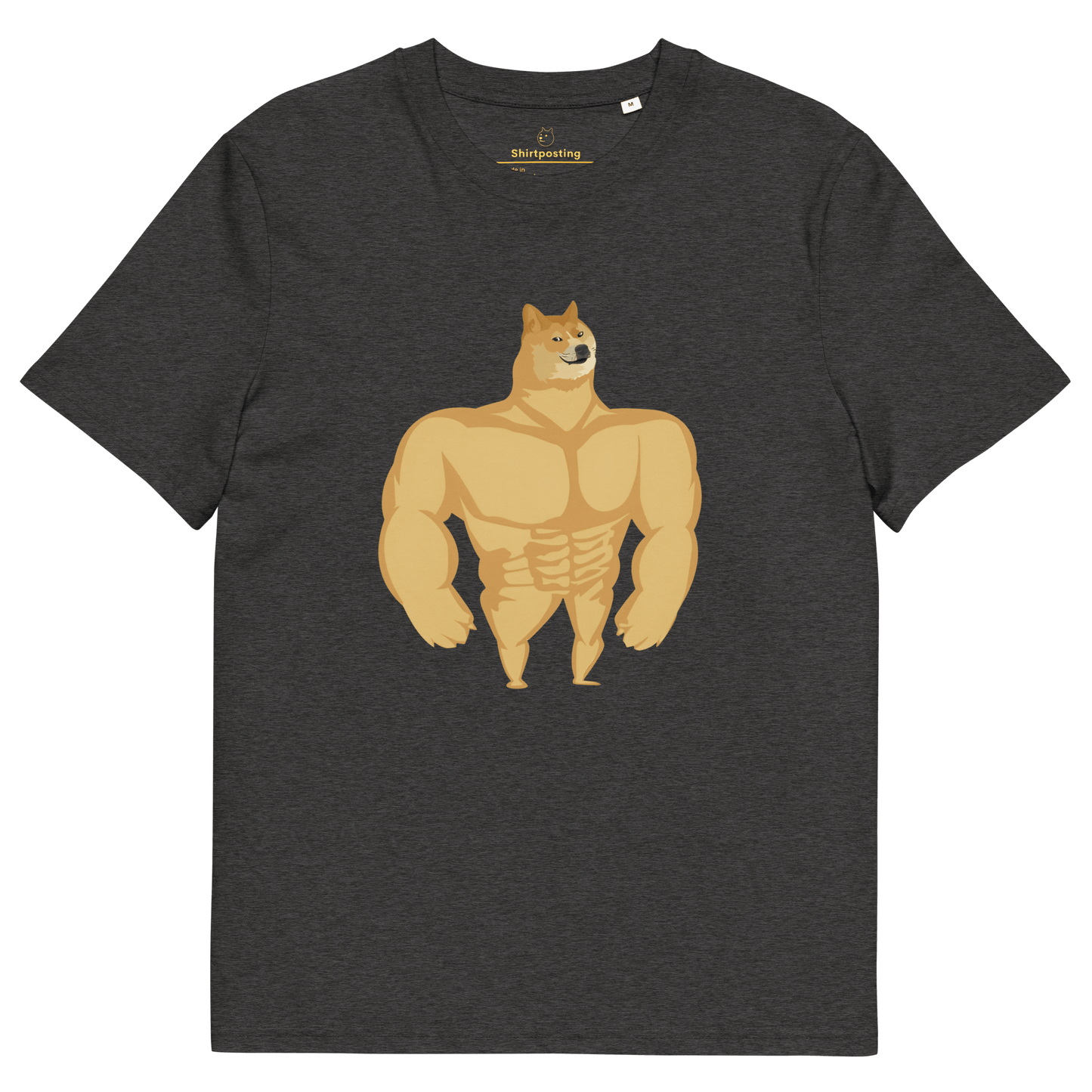 Doge Premium Organic T-Shirt Meme - Dark Heather Grey | Shirtposting