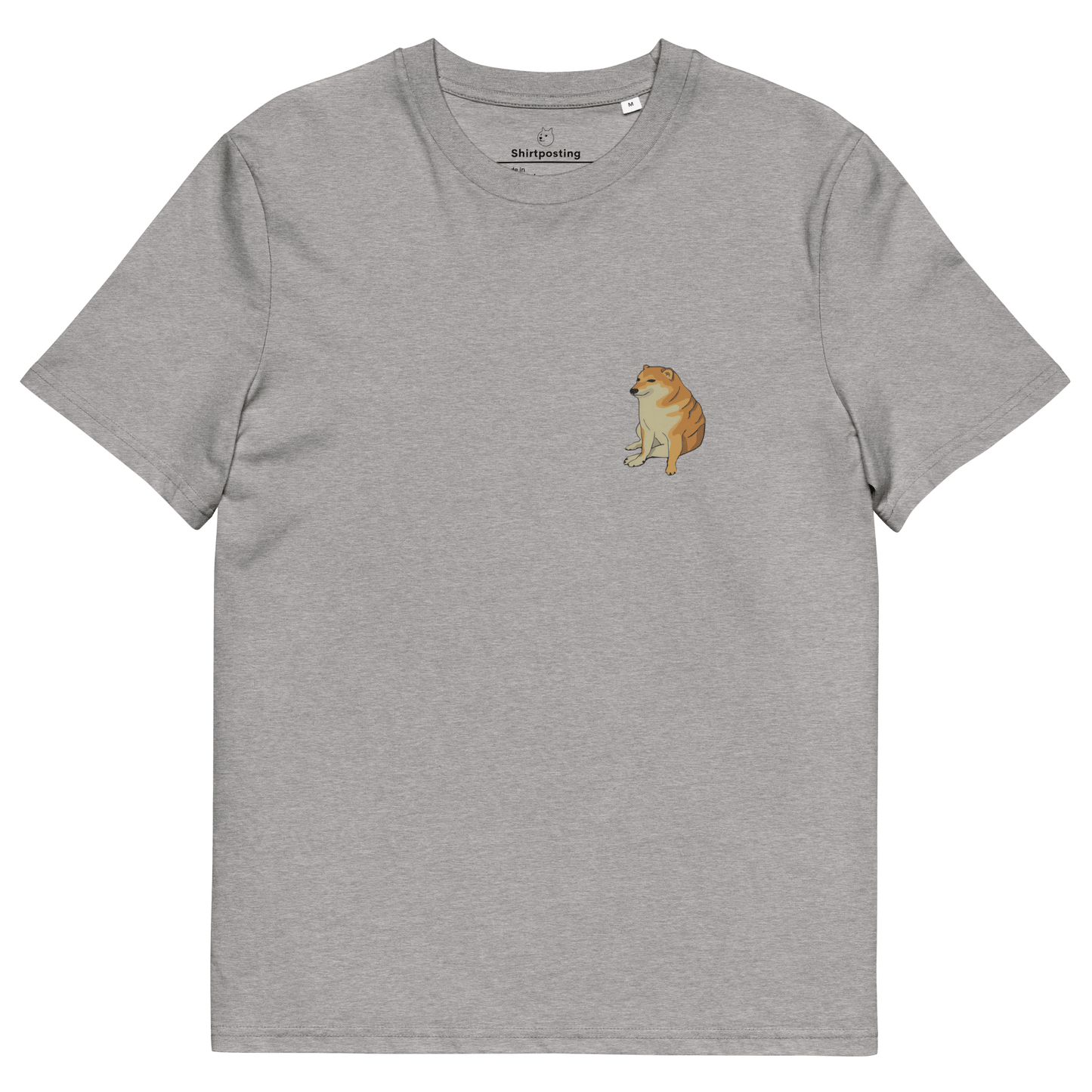 Doge Premium Organic T-Shirt Meme - Heather Grey | Shirtposting