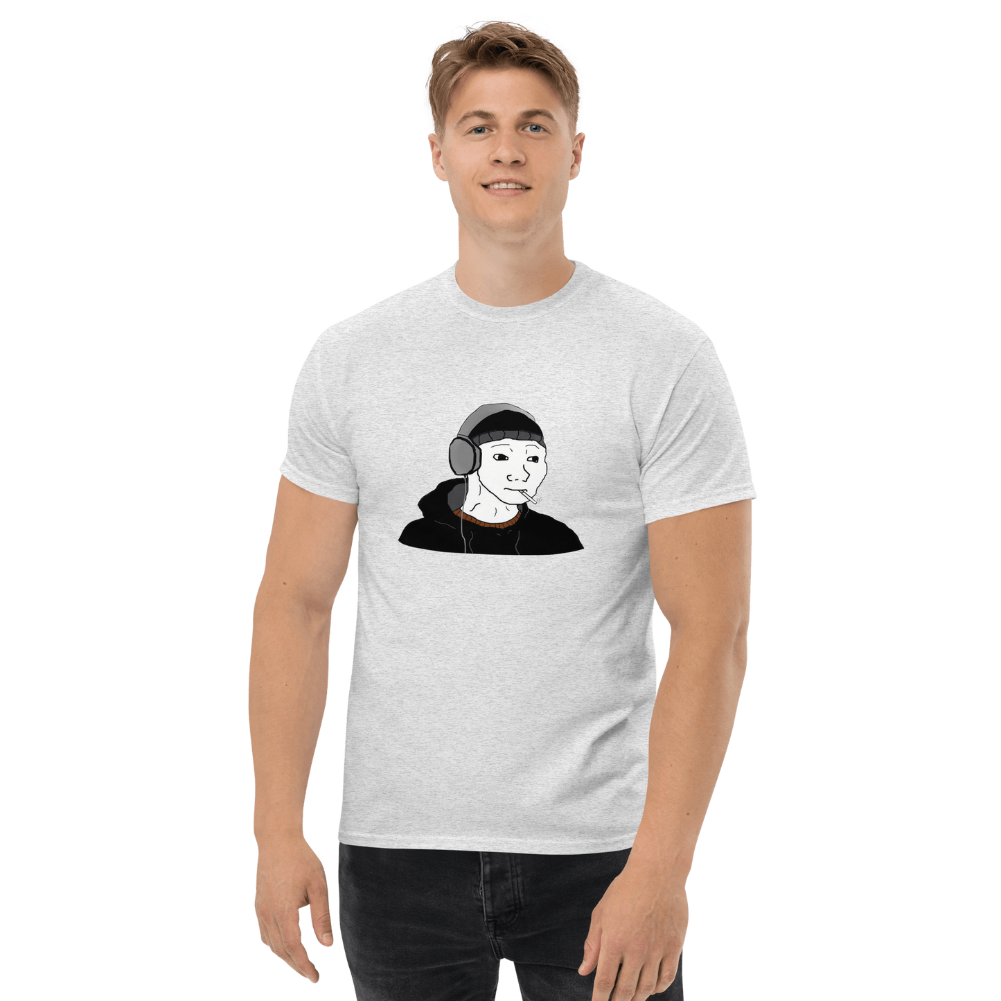 Doomer Wojak Classic T-Shirt Meme - Ash | Shirtposting