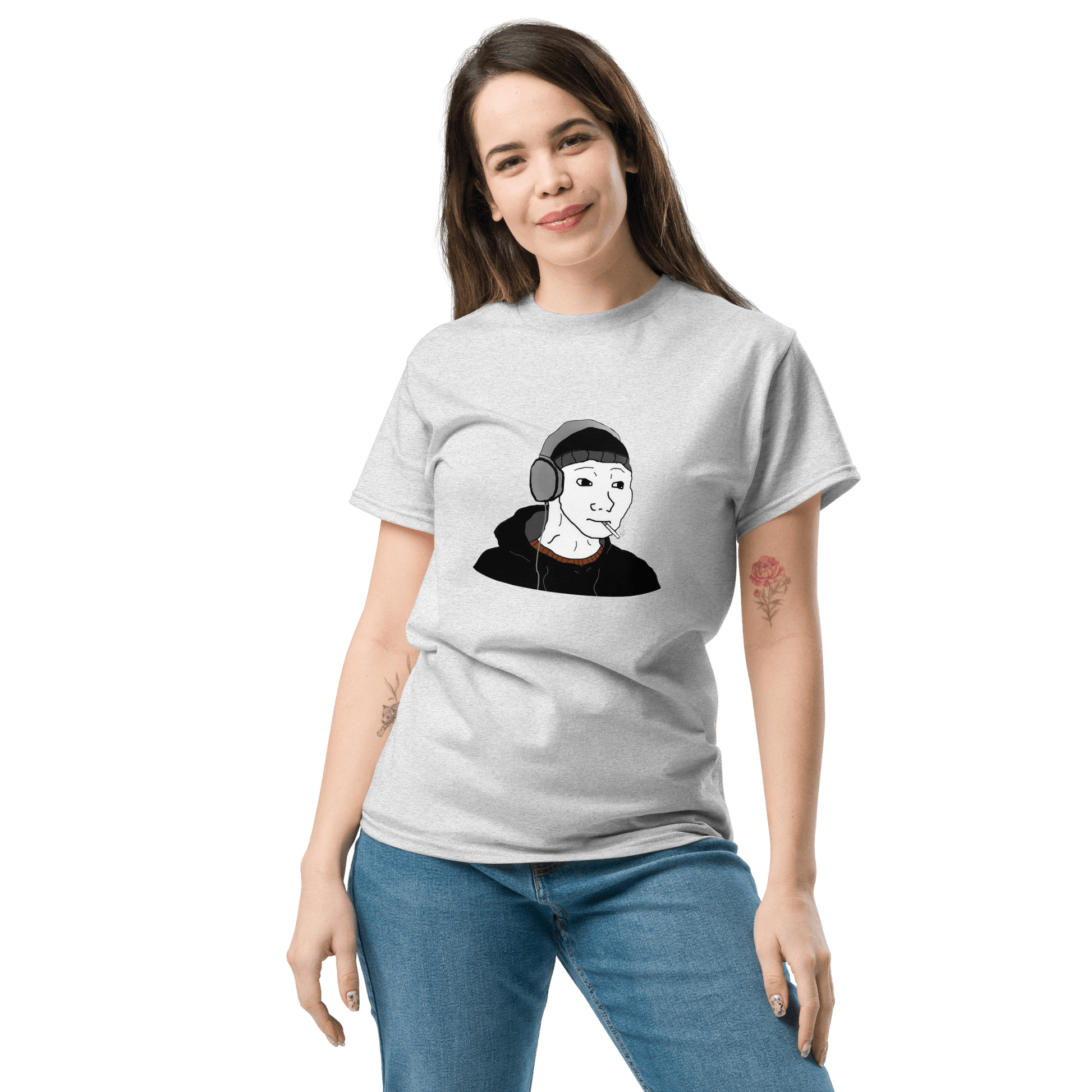 Doomer Wojak Classic T-Shirt Meme - Ash | Shirtposting