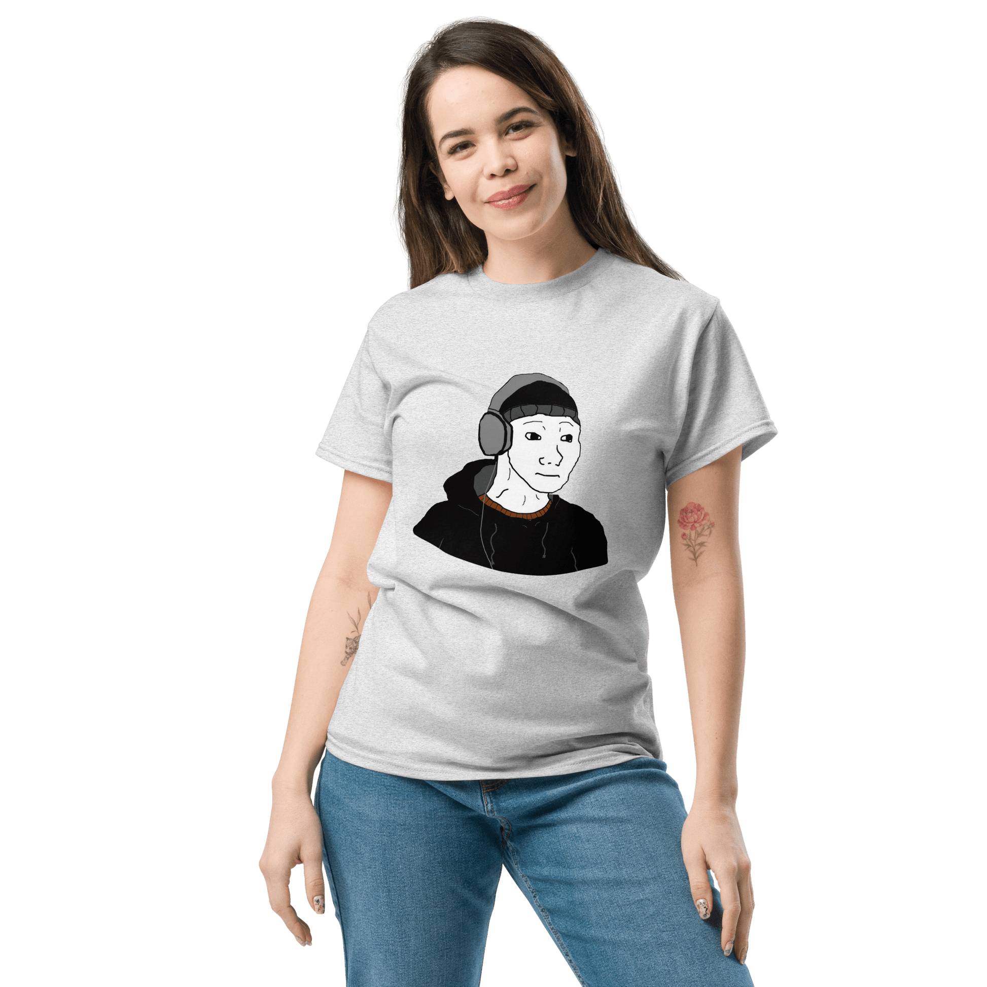 Doomer Wojak Classic T-Shirt Meme - Ash | Shirtposting