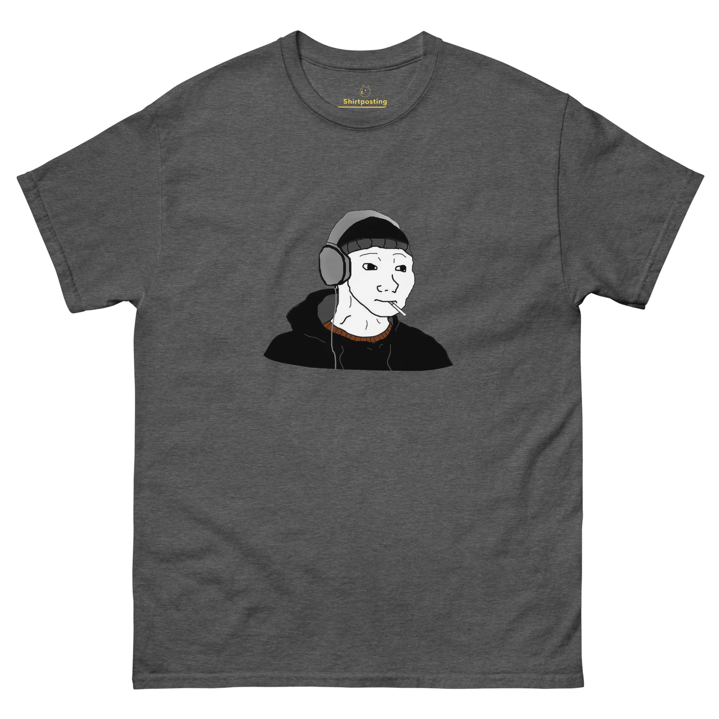 Doomer Wojak Classic T-Shirt Meme - Dark Heather | Shirtposting