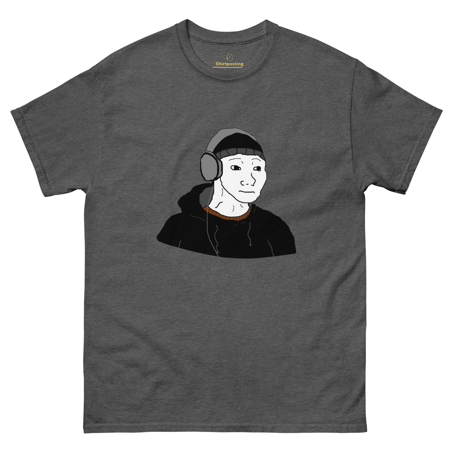 Doomer Wojak Classic T-Shirt Meme - Dark Heather | Shirtposting