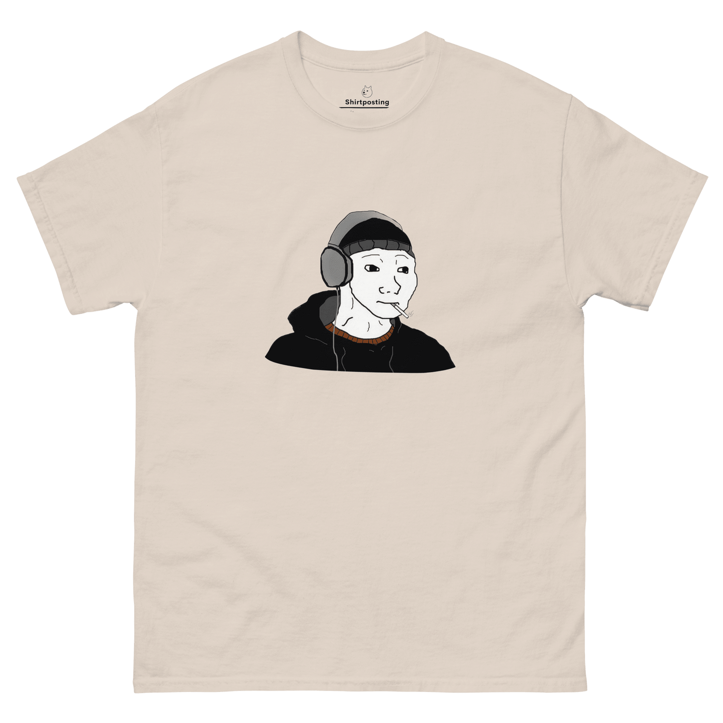 Doomer Wojak Classic T-Shirt Meme - Natural | Shirtposting
