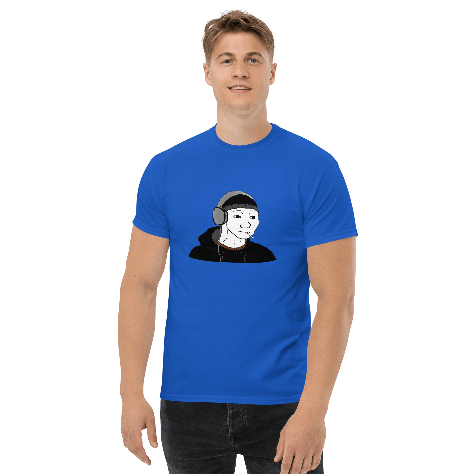 Doomer Wojak Classic T-Shirt Meme - Royal | Shirtposting