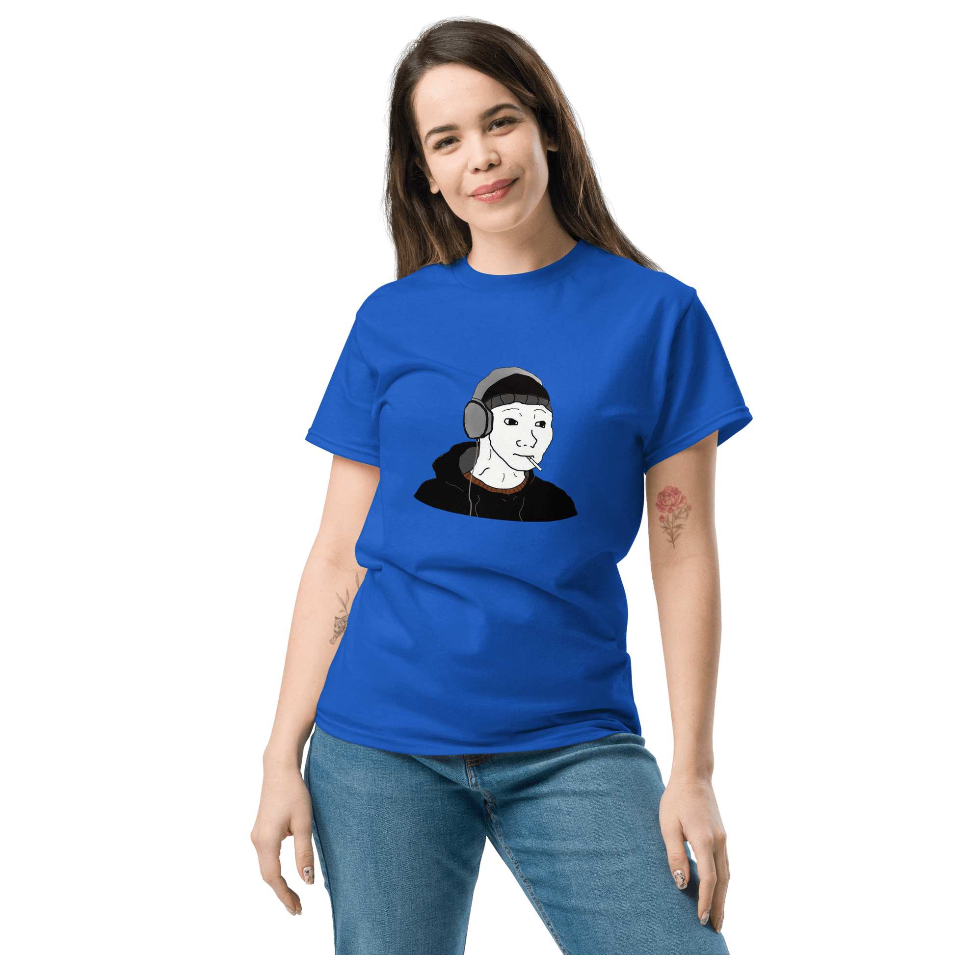 Doomer Wojak Classic T-Shirt Meme - Royal | Shirtposting