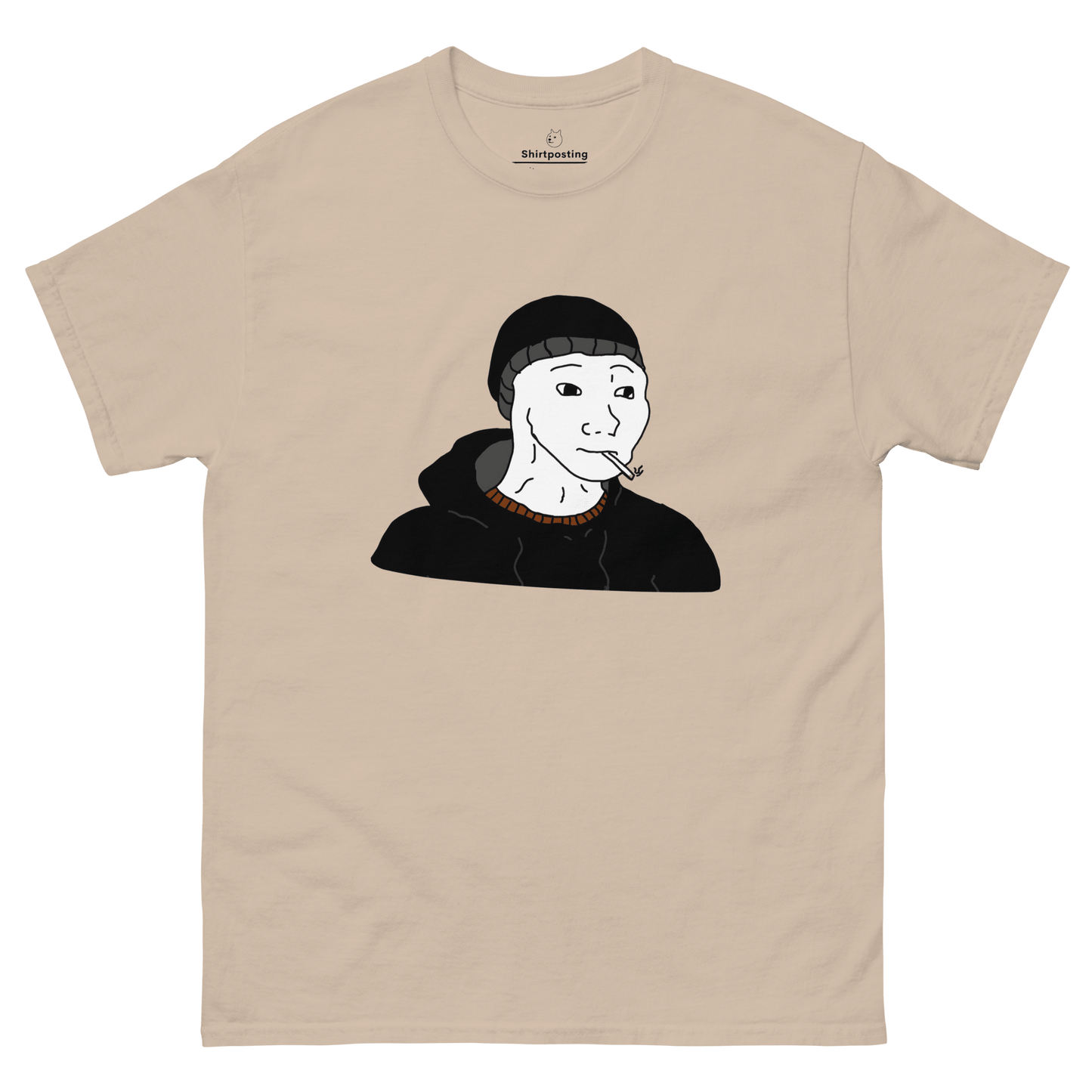 Doomer Wojak Classic T-Shirt Meme - Sand | Shirtposting