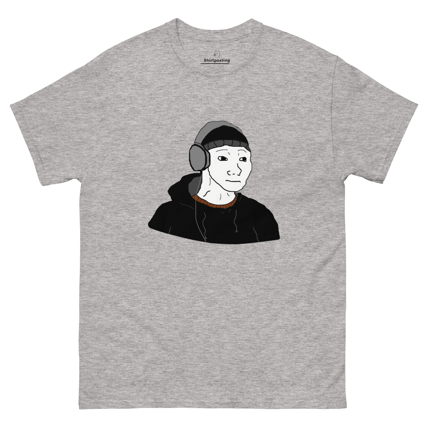 Doomer Wojak Classic T-Shirt Meme - Sport Grey | Shirtposting