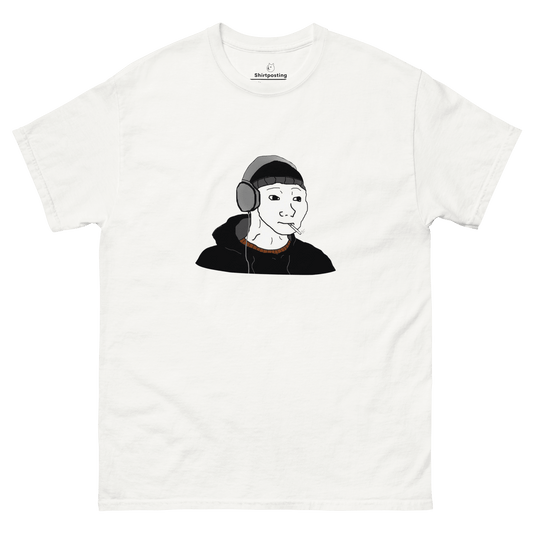 Doomer Wojak Classic T-Shirt Meme - White | Shirtposting