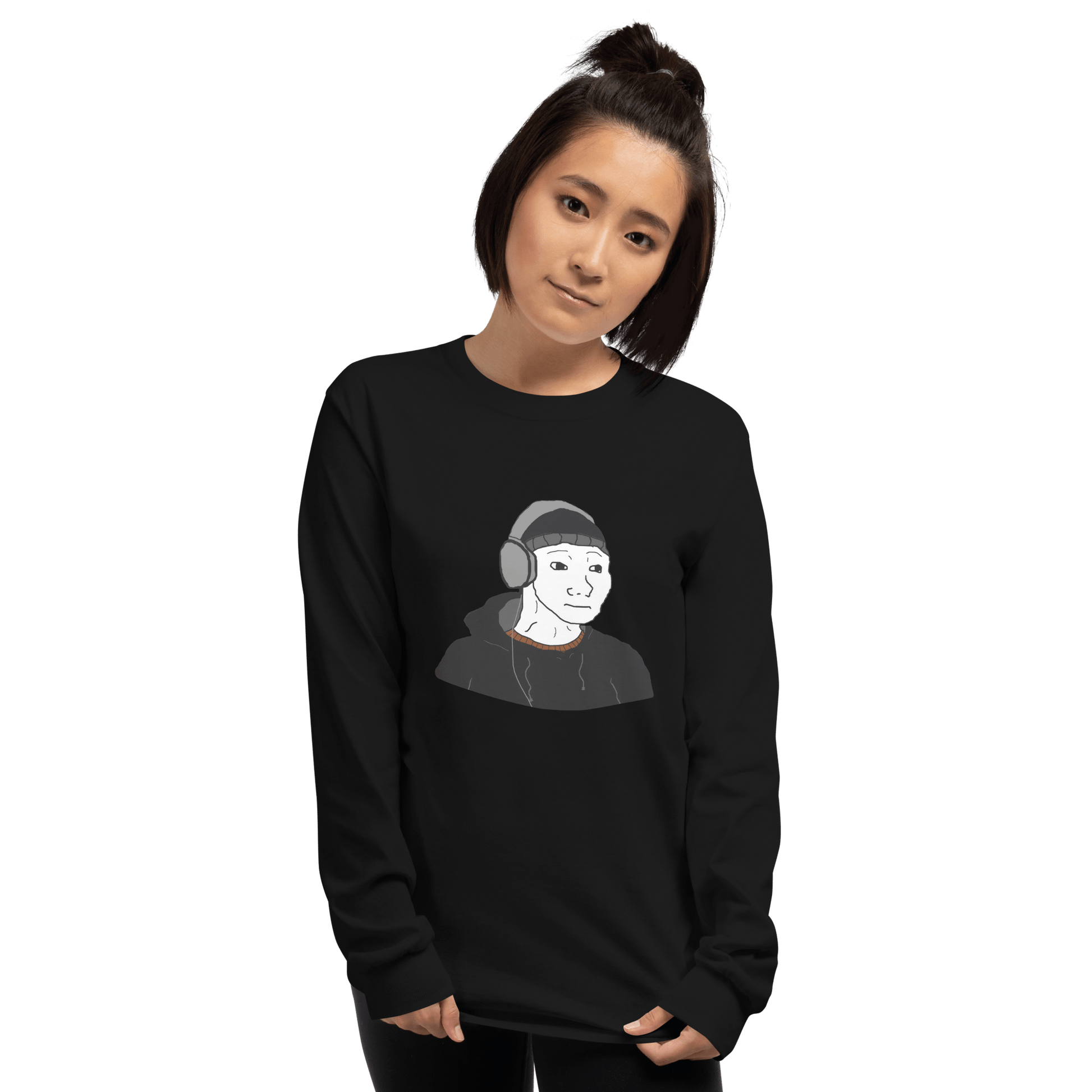 Doomer Wojak Long Sleeve T-Shirt Meme - Sport Grey | Shirtposting